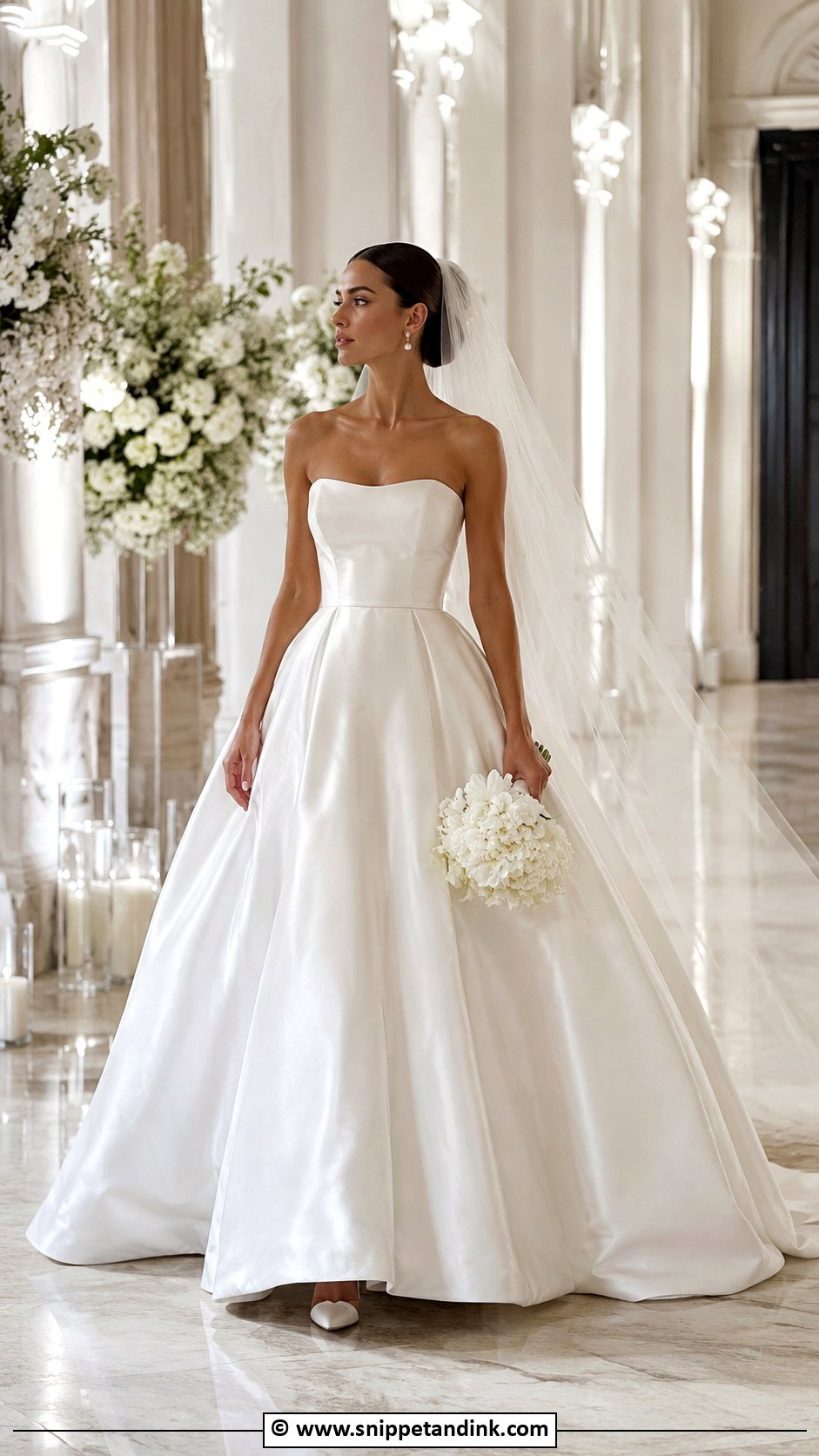 Satin Ball Gown Wedding Dress - Snippet and Ink - 30 Stylish Wedding Dresses