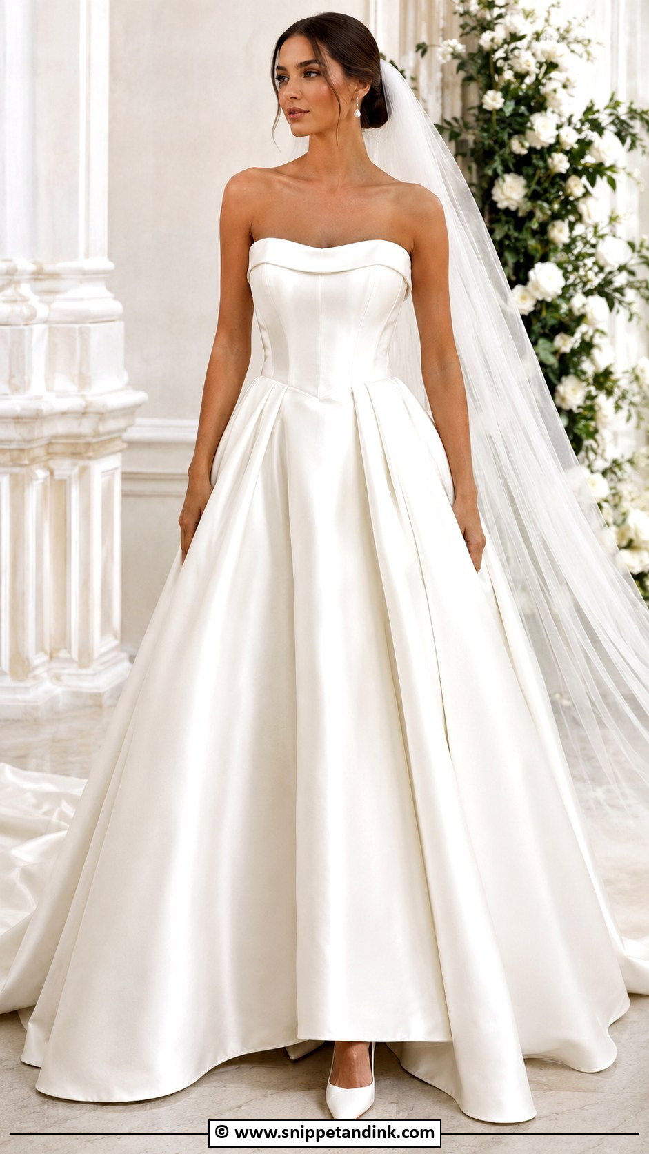 Satin Ball Gown Wedding Dress - Snippet and Ink - 30 Wedding Dress Inspiration Ideas