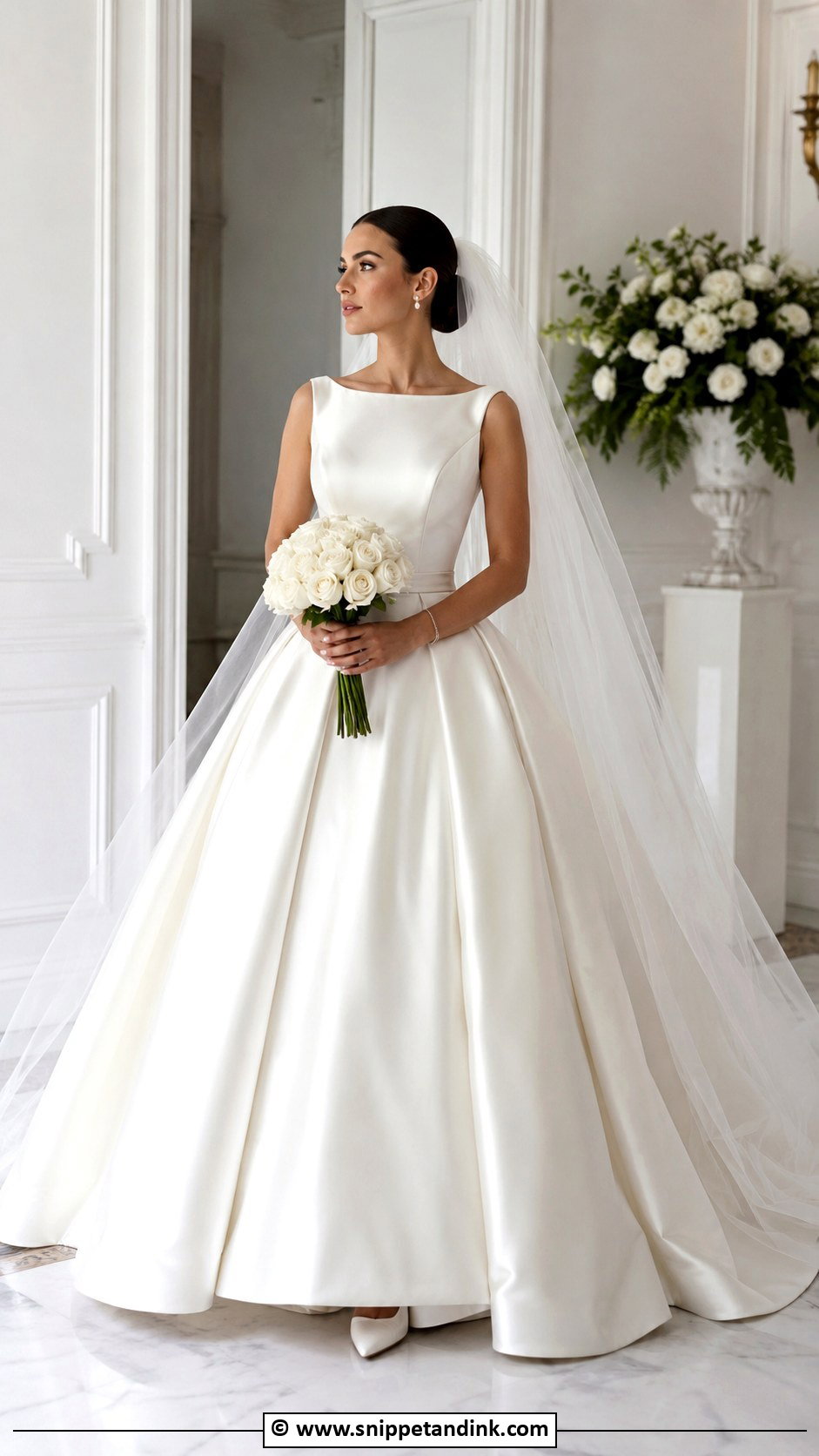 Satin Ball Gown Wedding Dress - Snippet and Ink - 30 Wedding Dress Inspo Ideas