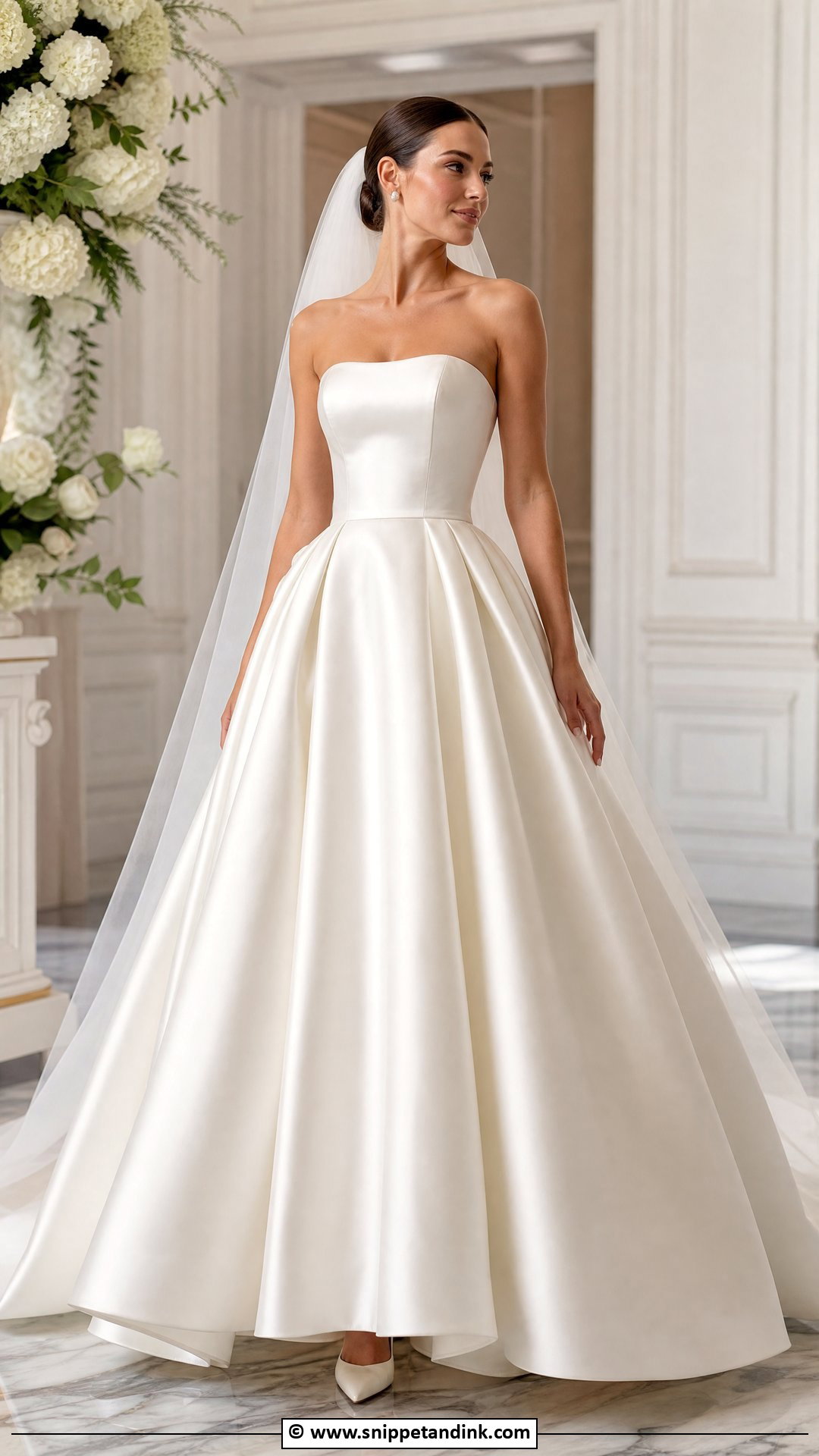 Satin Ball Gown Wedding Dress - Snippet and Ink - 35 Ball Gown Wedding Dress Ideas