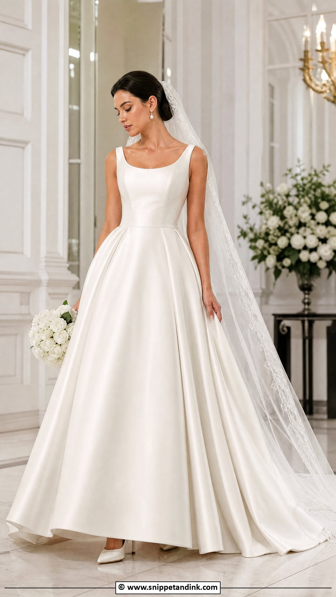 Satin Ball Gown Wedding Dress - Snippet and Ink - 35 Classic Wedding Dress Ideas