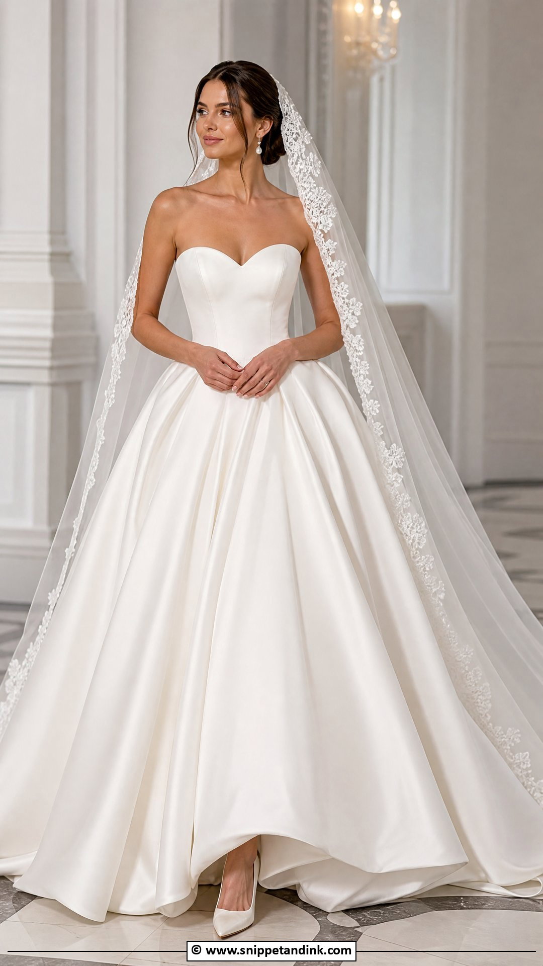 Satin Ball Gown Wedding Dress - Snippet and Ink - 35 Dream Wedding Dresses