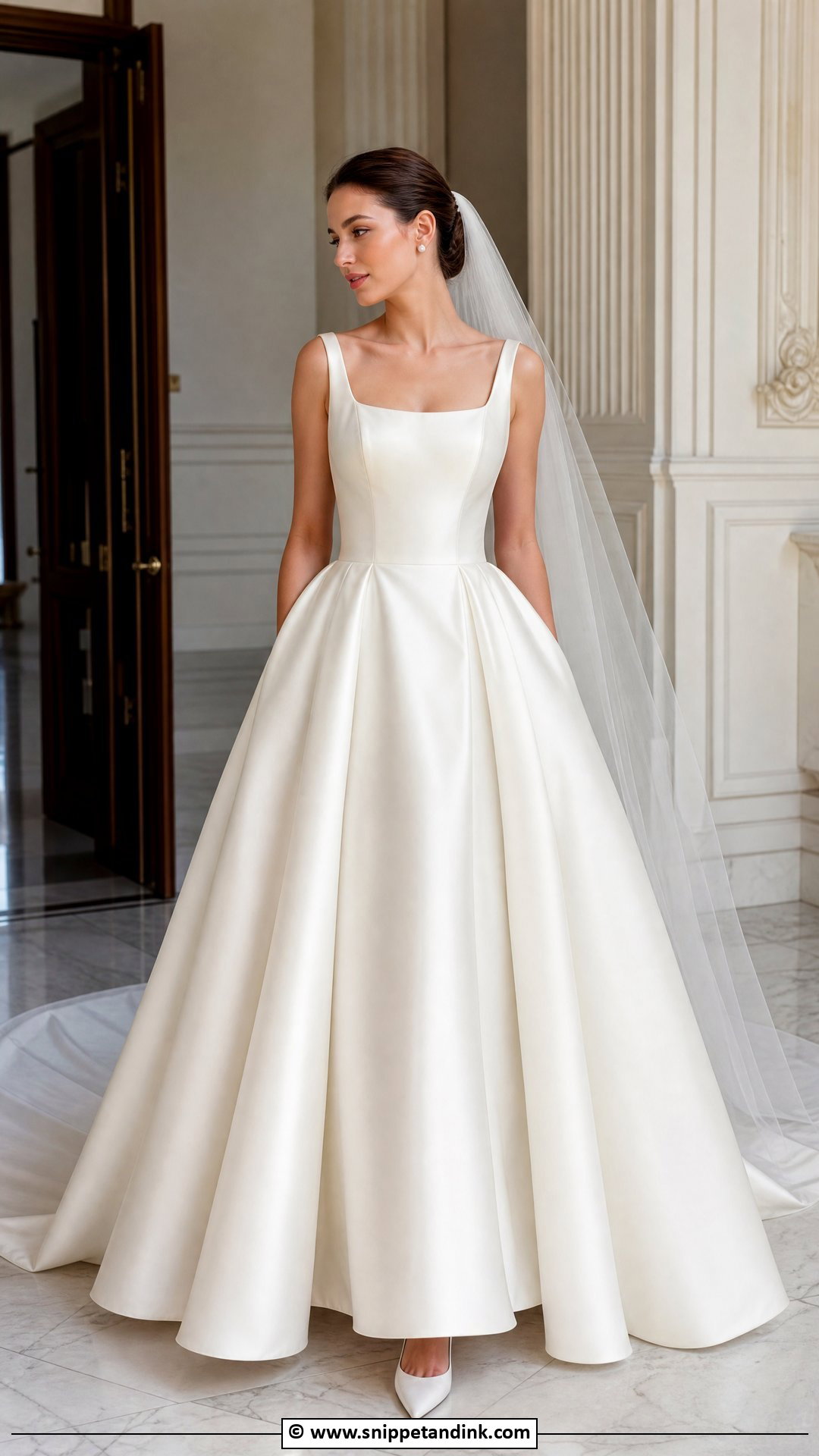 Satin Ball Gown Wedding Dress - Snippet and Ink - 35 Dreamy Wedding Dress Ideas