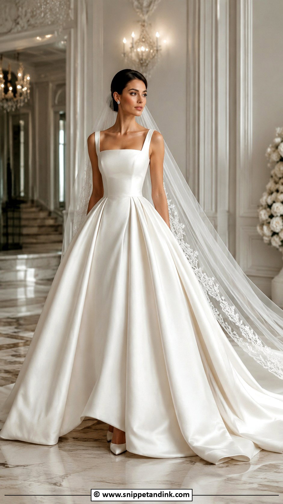 Satin Ball Gown Wedding Dress - Snippet and Ink - 25 Elegant Satin Wedding Dress Ideas