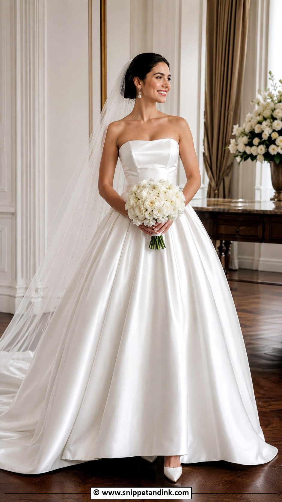 Satin Ball Gown Wedding Dress - Snippet and Ink - 35 Satin Wedding Dress Ideas