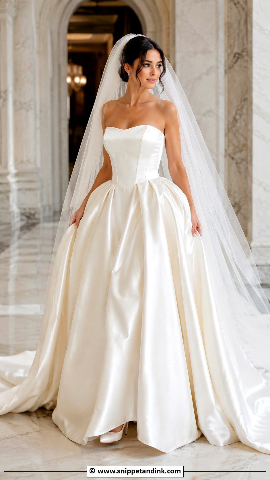 Satin Ball Gown Wedding Dress - Snippet and Ink - 35 Wedding Dress Ideas