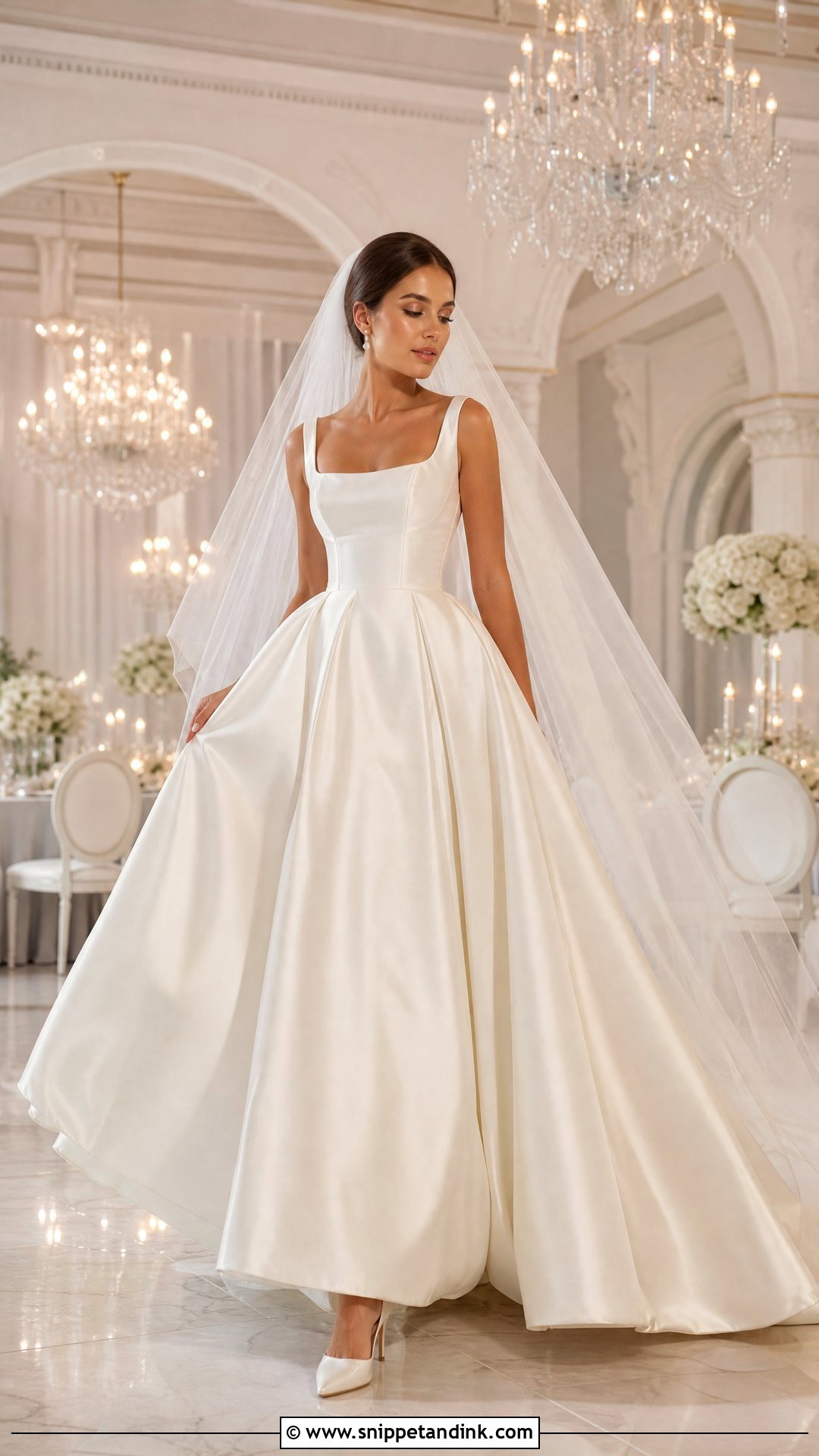 Satin Ball Gown Wedding Dress - Snippet and Ink - 25 Ballroom Wedding Dress Ideas