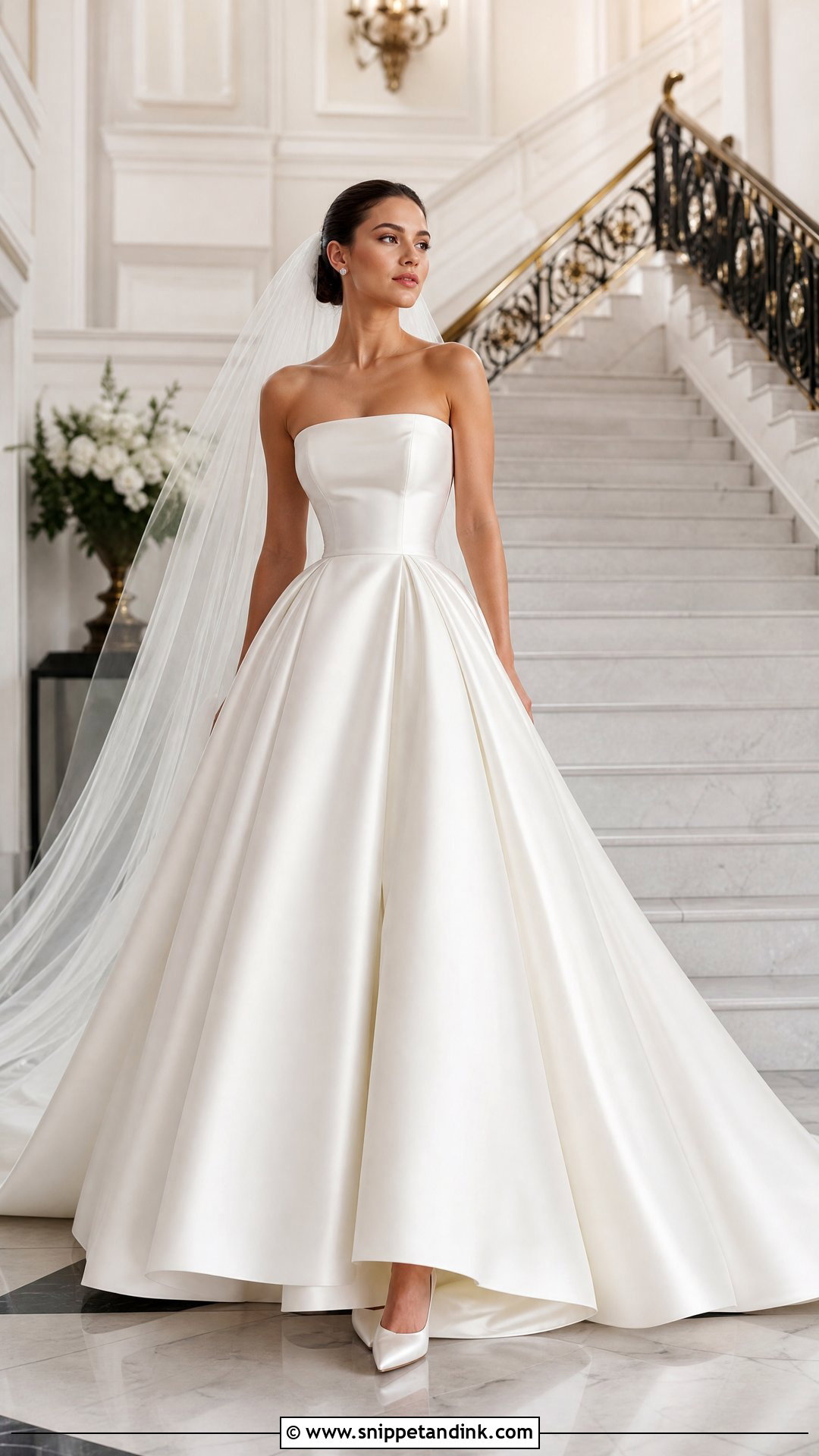 Satin Ball Gown Wedding Dress - Snippet and Ink - 25 Bridal Satin Dress Style Ideas