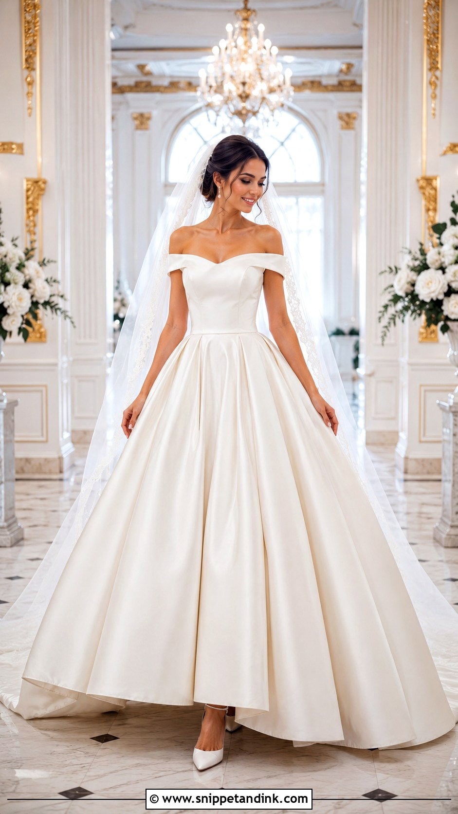 Satin Ball Gown Wedding Dress - Snippet and Ink - 30 Satin Wedding Dresses