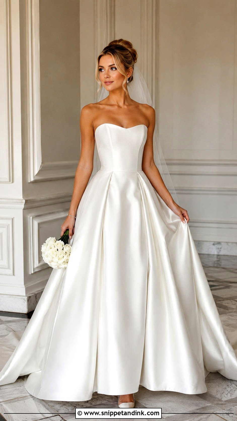 Satin Ball Gown Wedding Dress - Snippet and Ink - 30 Satin Wedding Ideas