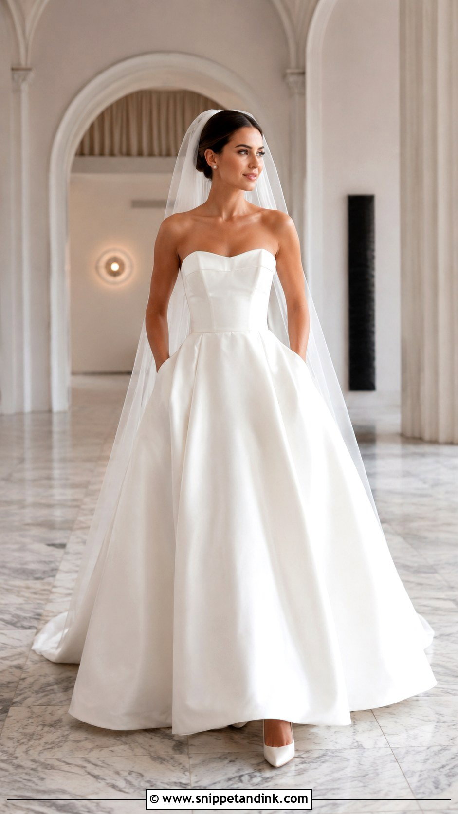 Satin Ball Gown Wedding Dress - Snippet and Ink - 20 Detailed Wedding Dress Ideas