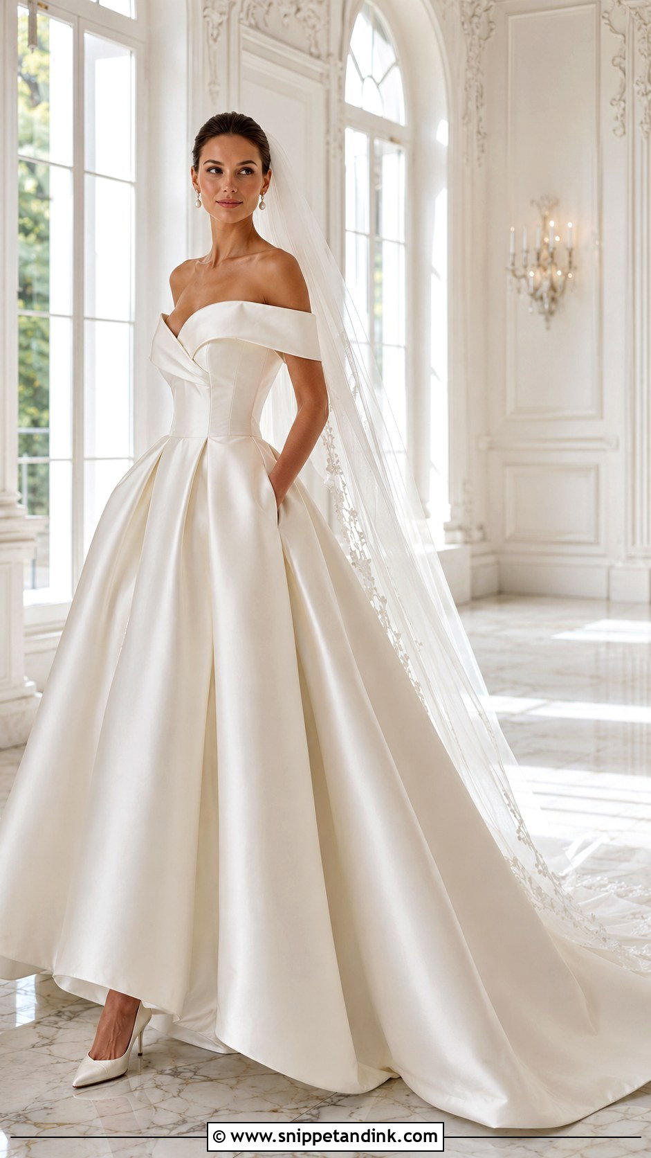 Satin Ball Gown Wedding Dress - Snippet and Ink - 20 Grand Wedding Dress Ideas
