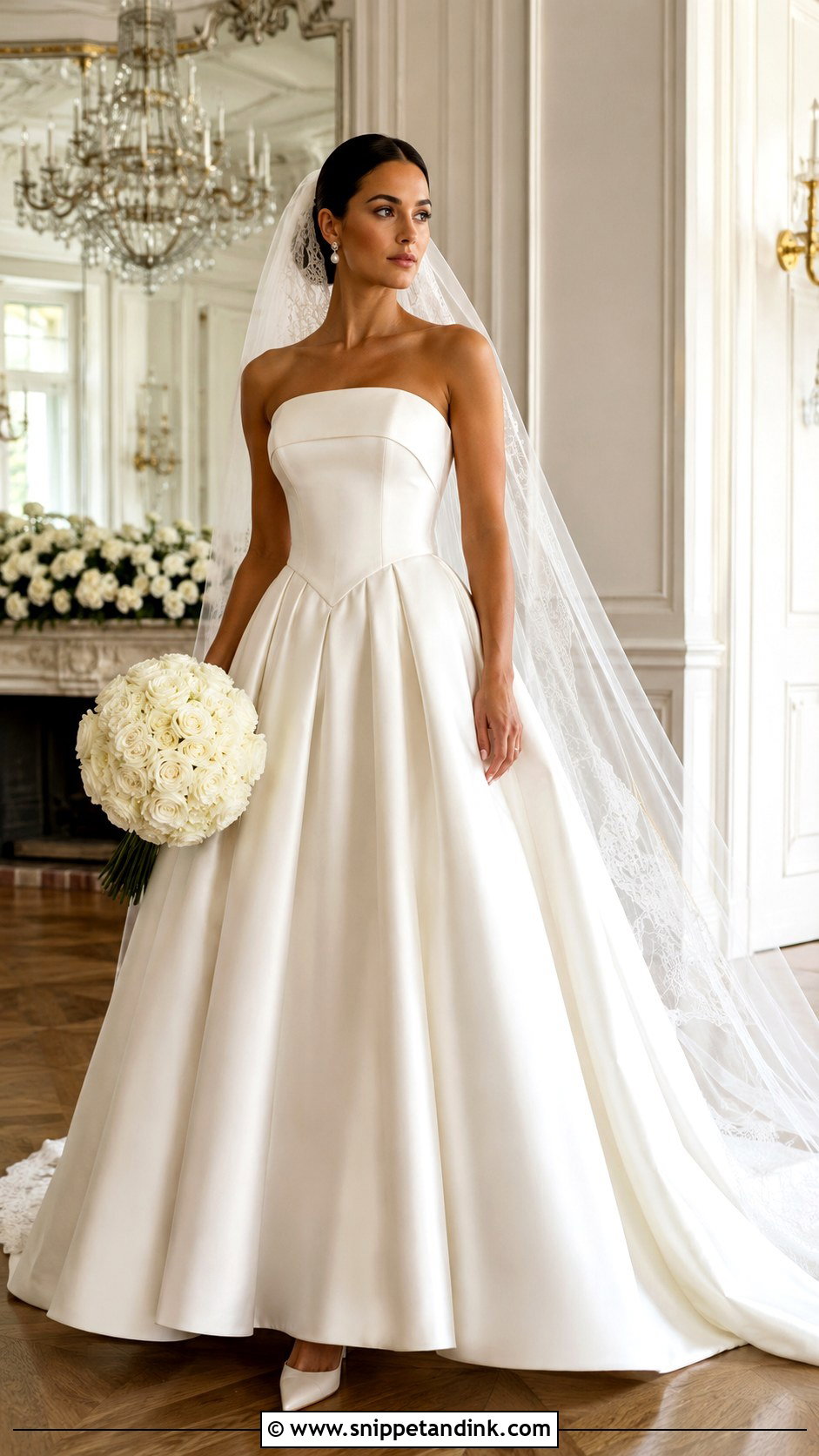 Satin Ball Gown Wedding Dress - Snippet and Ink - 20 Majestic Wedding Dresses
