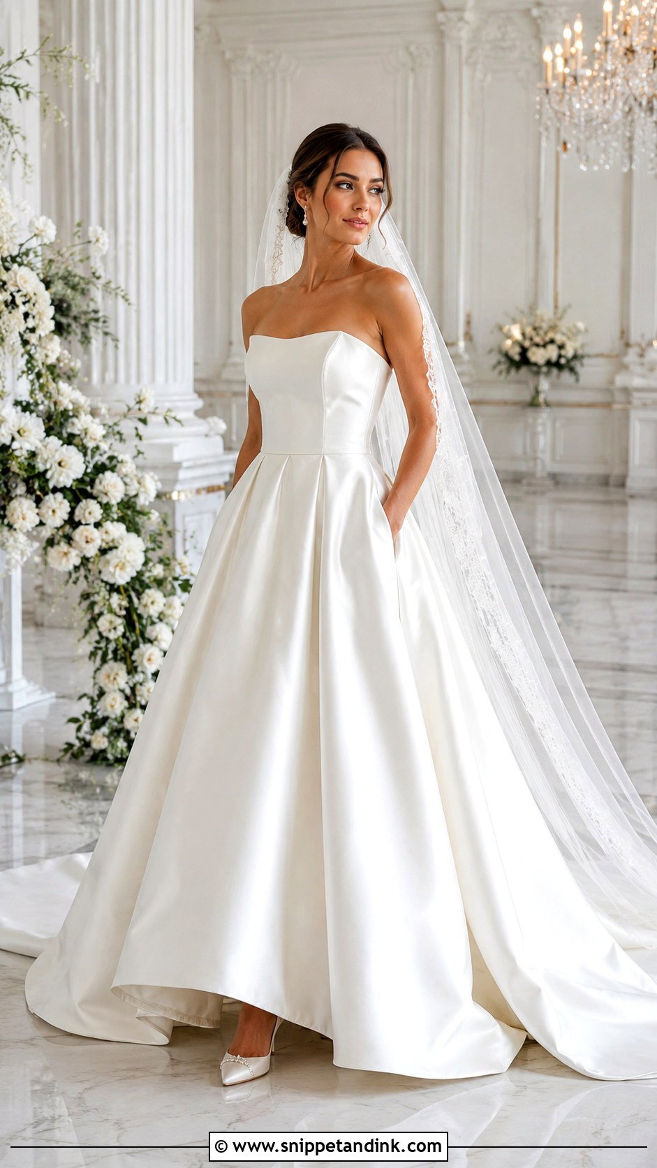Satin Ball Gown Wedding Dress - Snippet and Ink - 25 Classic Elegant Wedding Dress Ideas