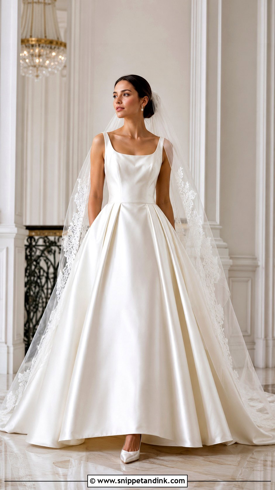 Satin Ball Gown Wedding Dress - Snippet and Ink - 25 Classic Elegant Wedding Dresses