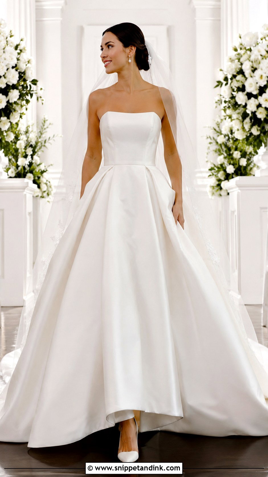 Satin Ball Gown Wedding Dress - Snippet and Ink - 25 Classic Satin Wedding Dress Ideas