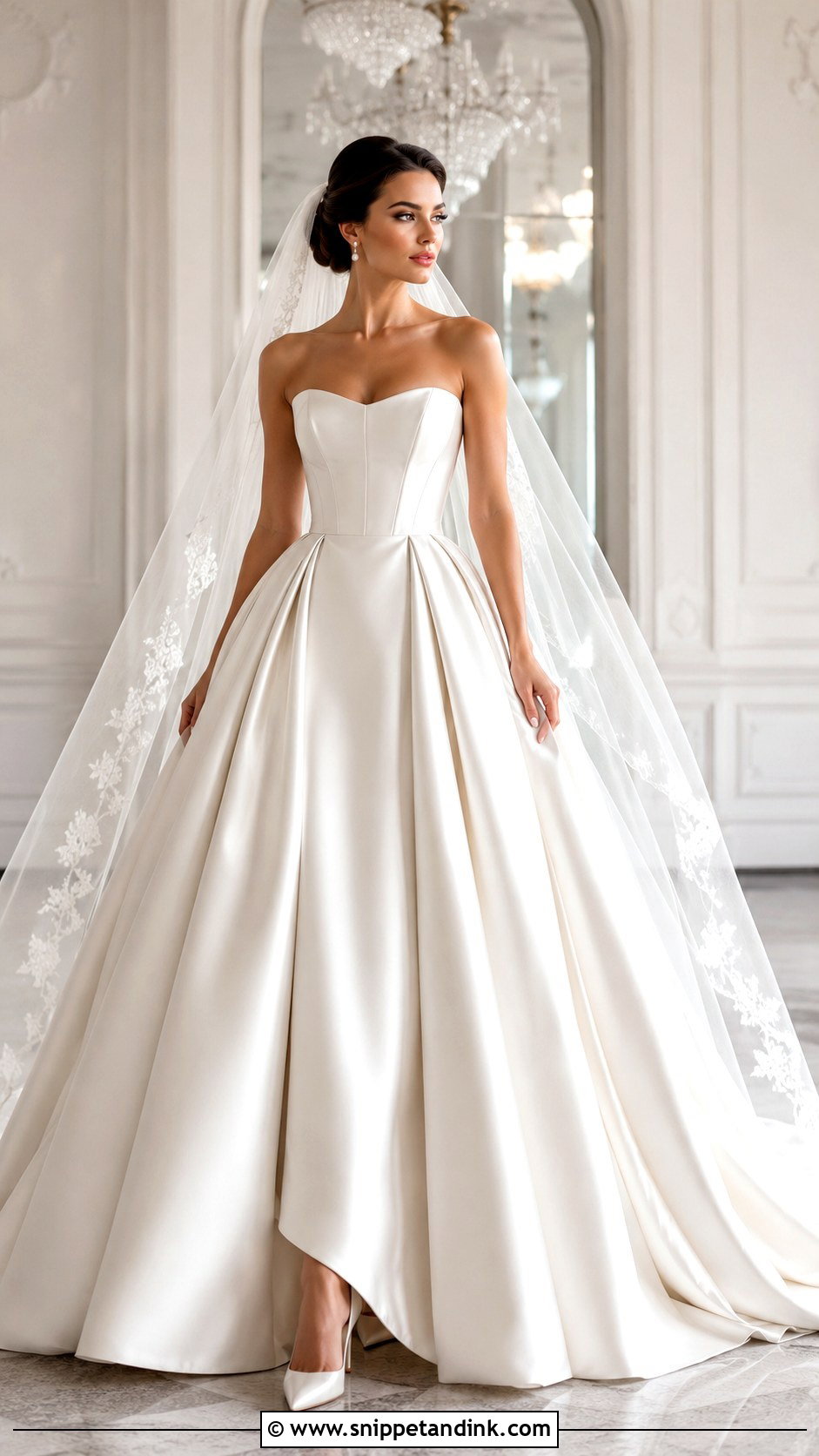 Satin Ball Gown Wedding Dress - Snippet and Ink - 25 Dream Princesses Wedding Dresses