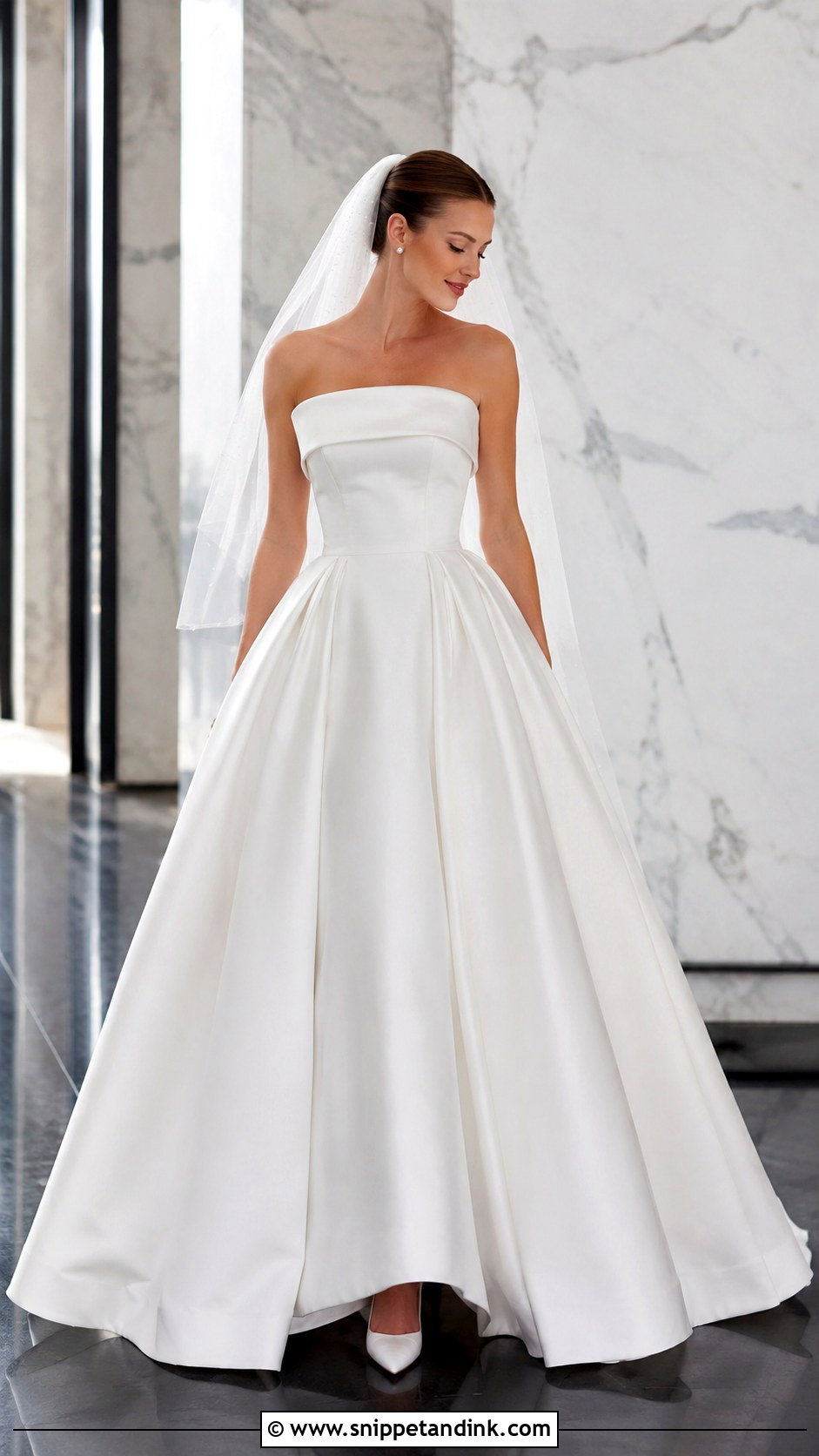 Satin Ball Gown Wedding Dress - Snippet and Ink - 25 Puffy Wedding Dress Ideas