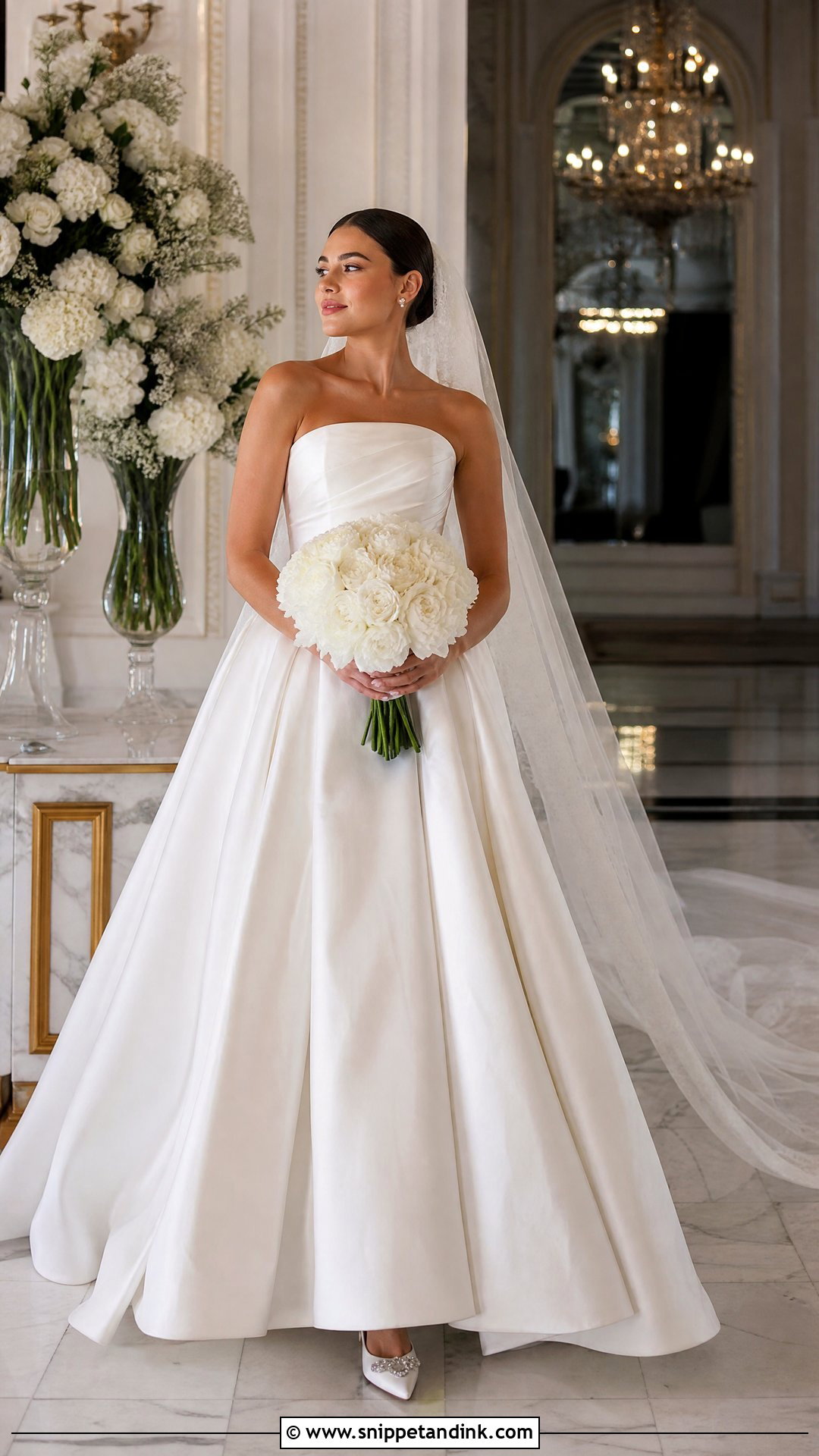 Satin Ball Gown Wedding Dress - Snippet and Ink - 25 Romantic Classy Elegant Wedding Dress Ideas