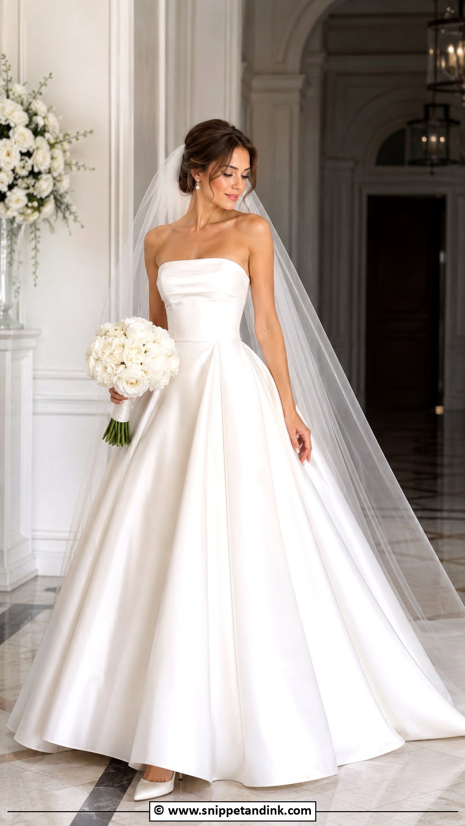 Satin Ball Gown Wedding Dress - Snippet and Ink - 30 Classy Timeless Wedding Dress Ideas