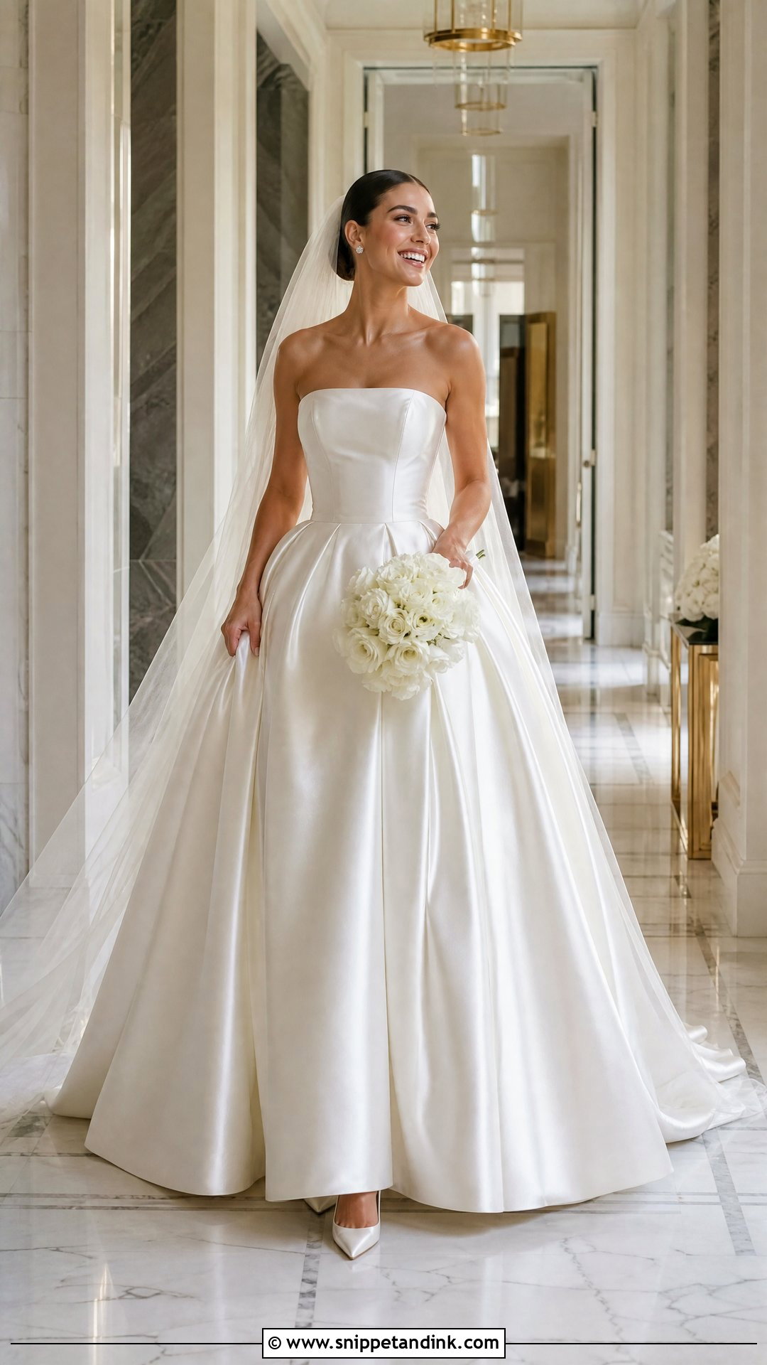 Satin Ball Gown Wedding Dress - Snippet and Ink - 25 Silky Wedding Dress Ideas