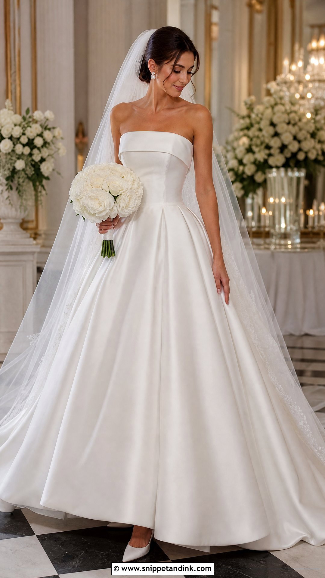 Satin Ball Gown Wedding Dress - Snippet and Ink - 25 Timeless Wedding Gown Ideas