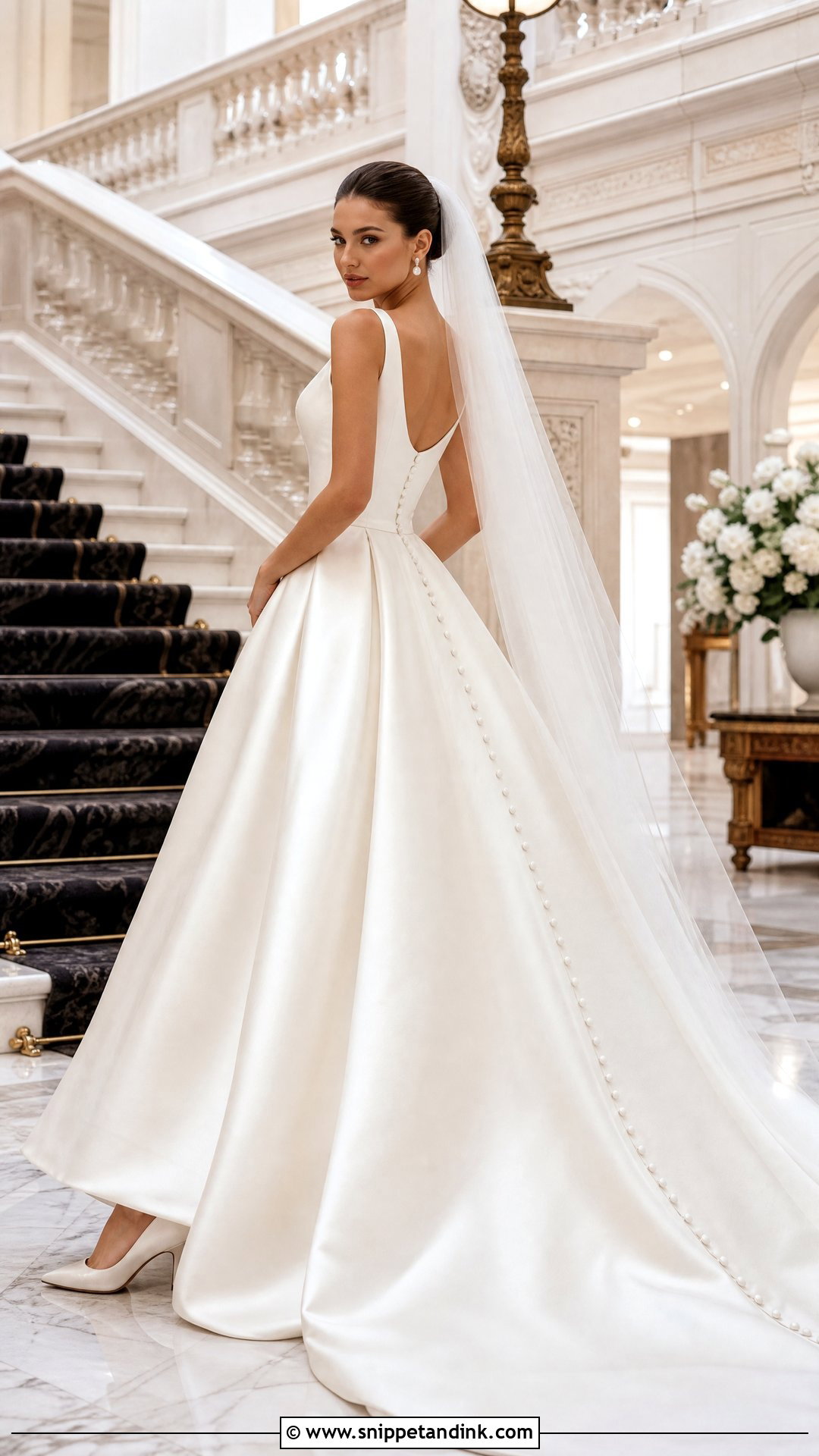 Satin Ball Gown Wedding Dress - Snippet and Ink - 25 Vintage Timeless Wedding Dress Ideas