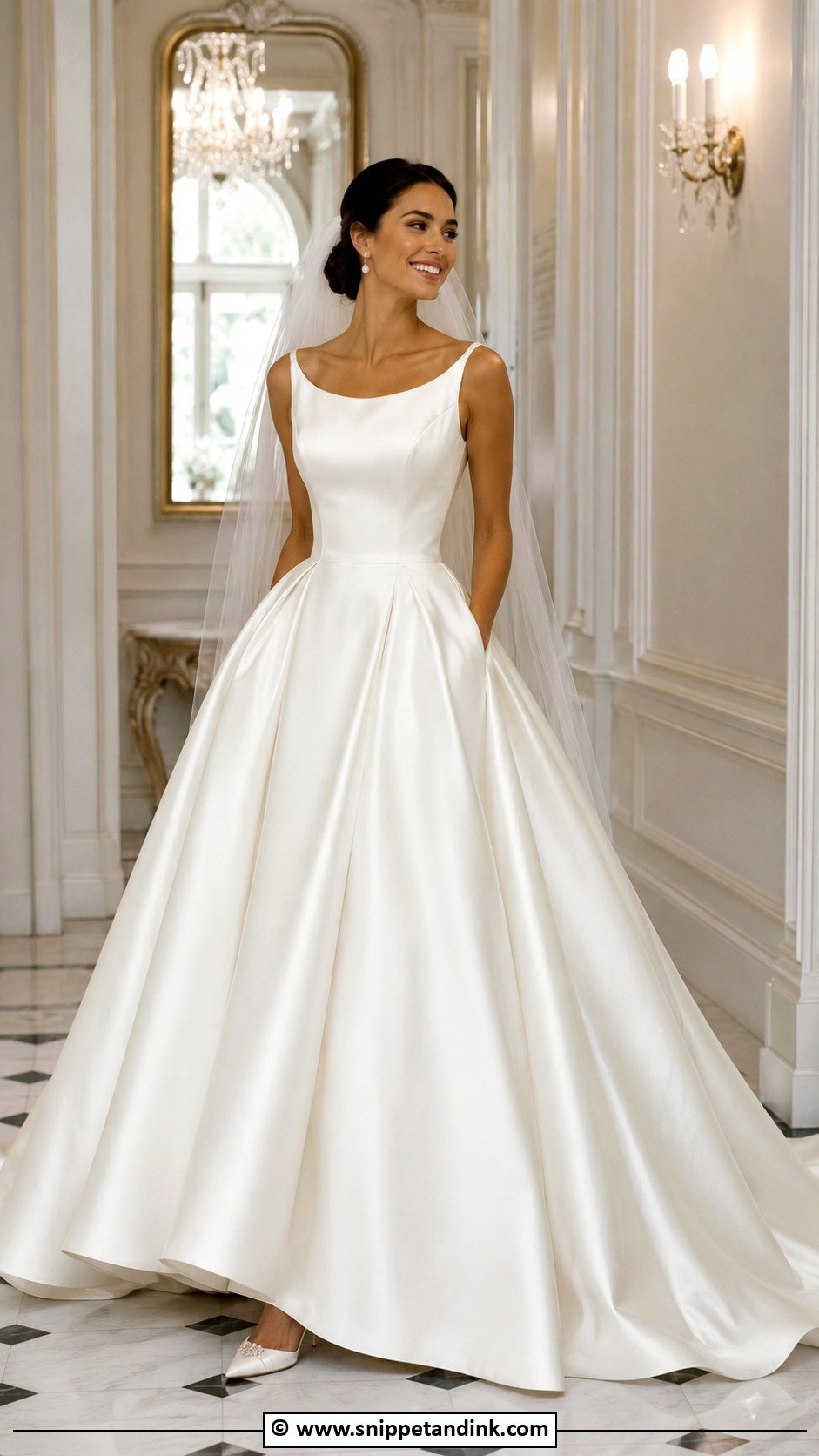 Satin Ball Gown Wedding Dress - Snippet and Ink - 30 Cute Wedding Dress Ideas
