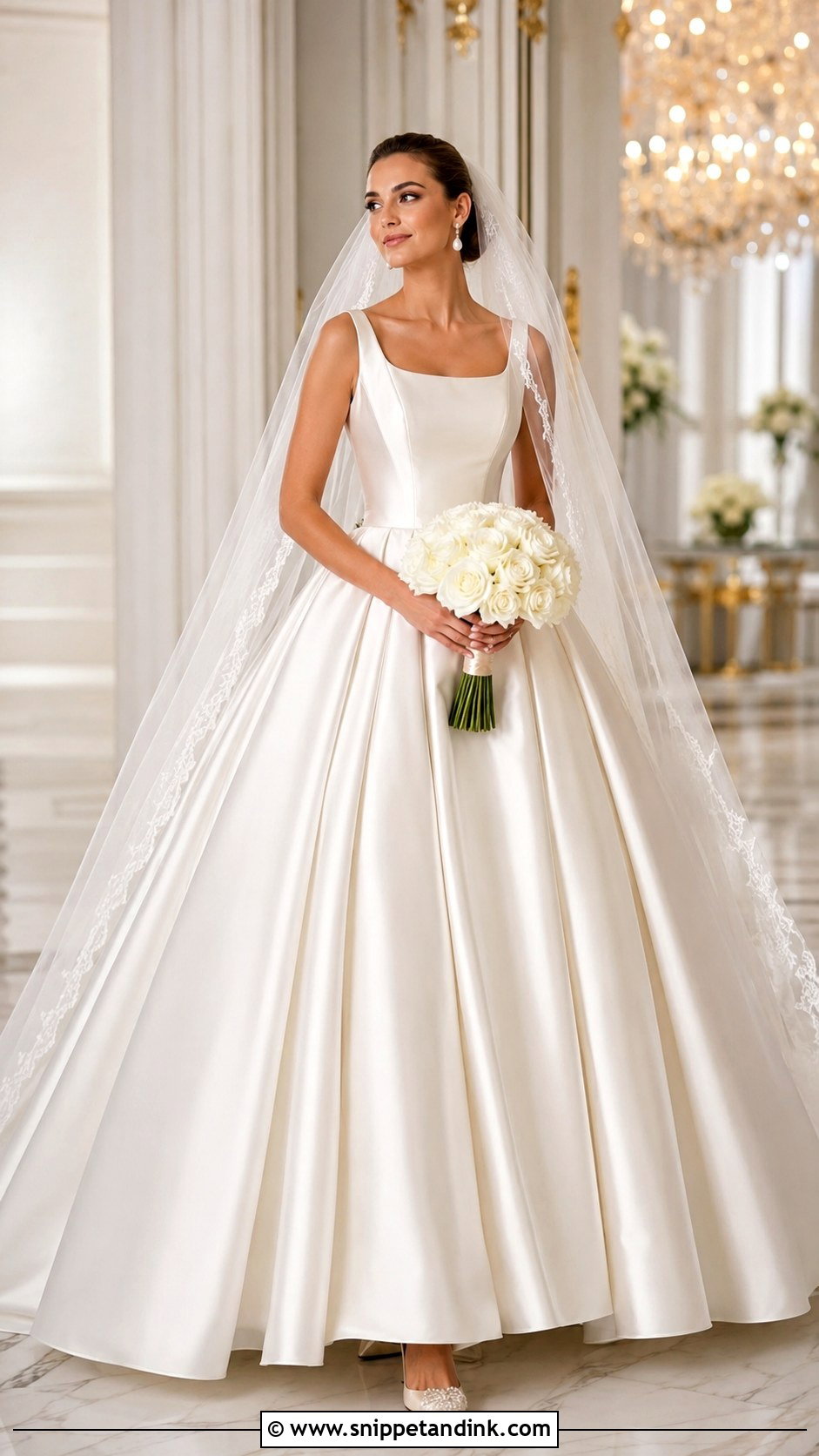 Satin Ball Gown Wedding Dress - Snippet and Ink - 20 Classy Sophisticated Bride Wedding Dress Ideas