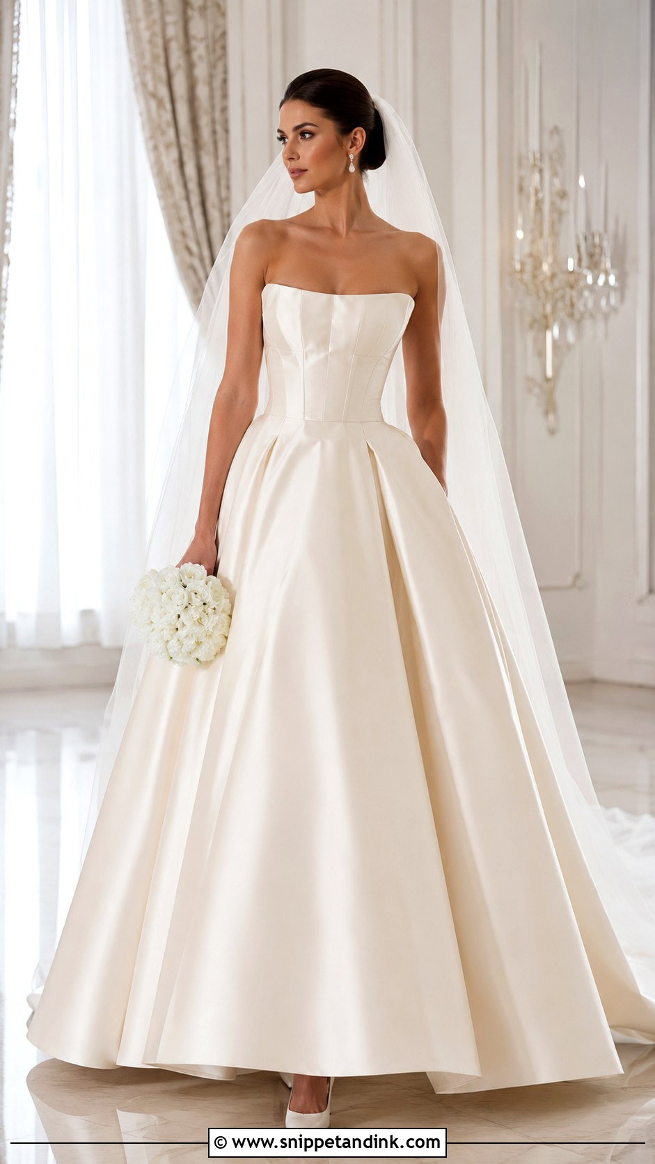 Satin Ball Gown Wedding Dress - Snippet and Ink - 20 Fashion Wedding Dress Ideas