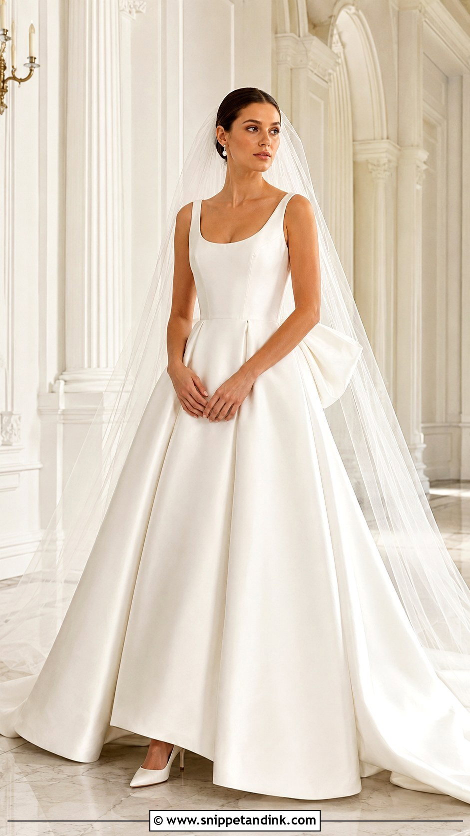 Satin Ball Gown Wedding Dress - Snippet and Ink - 20 Girly Wedding Dress Ideas