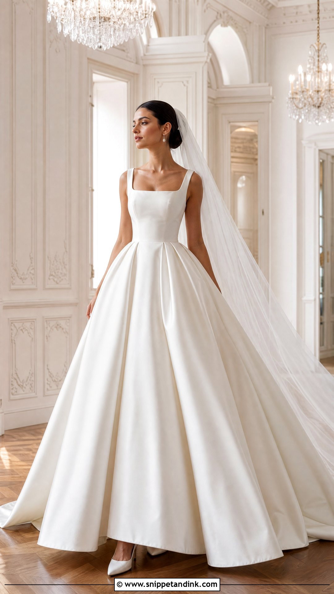 Satin Ball Gown Wedding Dress - Snippet and Ink - 20 Skirt Wedding Dress Ideas