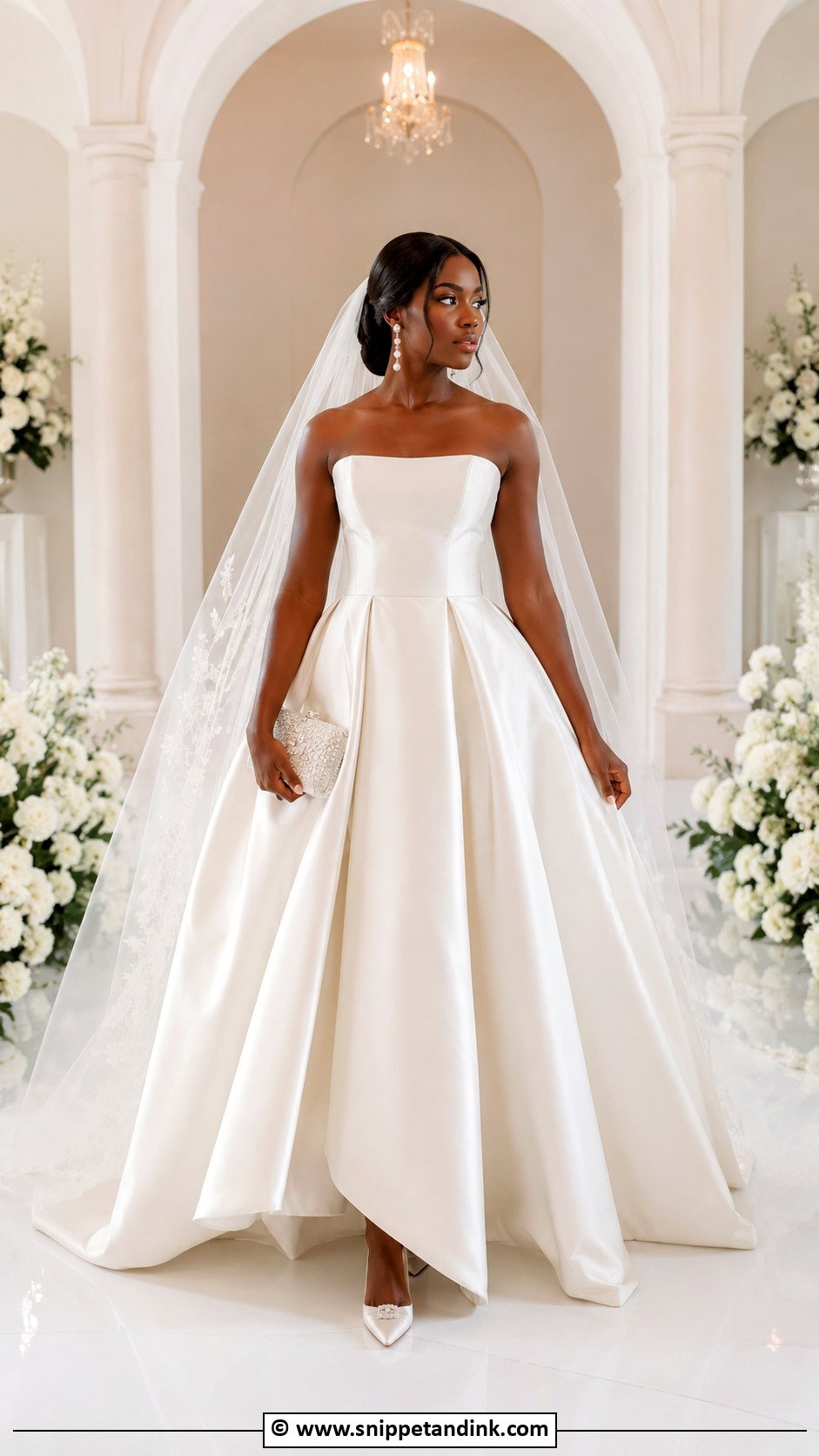 Satin Ball Gown Wedding Dress - Snippet and Ink - 30 Dream Wedding Dresses Black Women