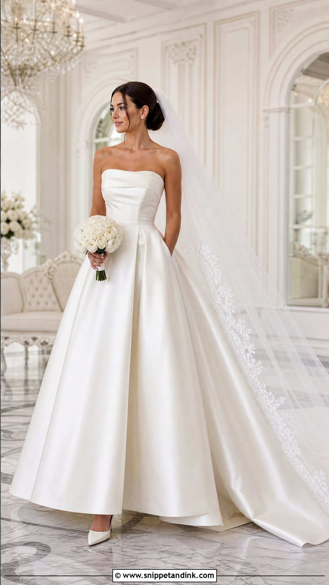 Satin Ball Gown Wedding Dress - Snippet and Ink - 20 Wedding Bridal Dress Ideas