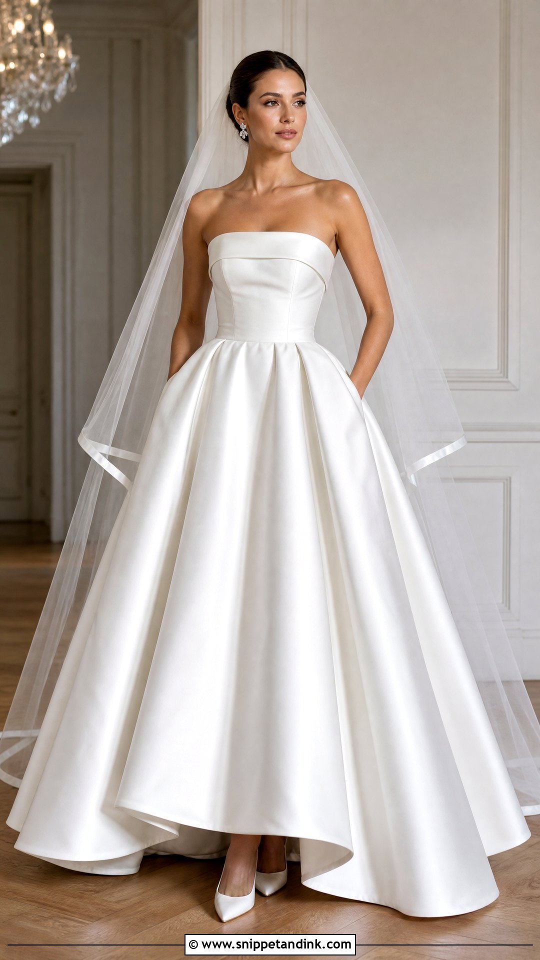 Satin Ball Gown Wedding Dress - Snippet and Ink - 20 Wedding Dress for Tall Bride Ideas