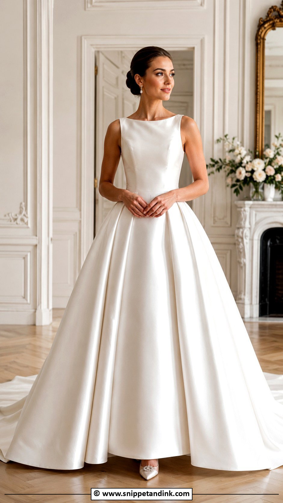 Satin Ball Gown Wedding Dress - Snippet and Ink - 30 Fairy Tale Wedding Dress Ideas