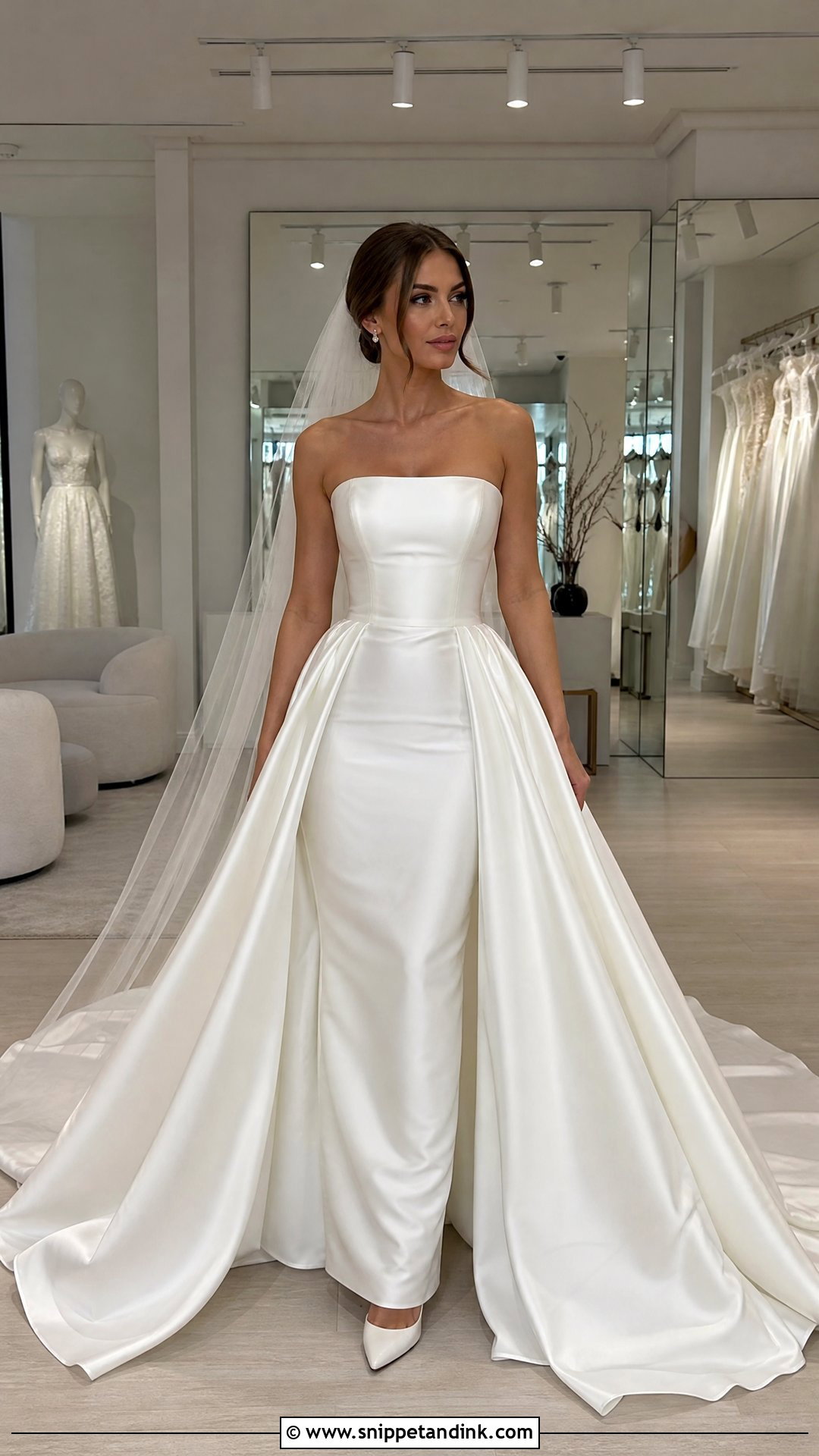 Satin Ball Gown Wedding Dress With Detachable Skirt - Snippet and Ink - 25 Wedding Dress with Detachable Skirt Ideas