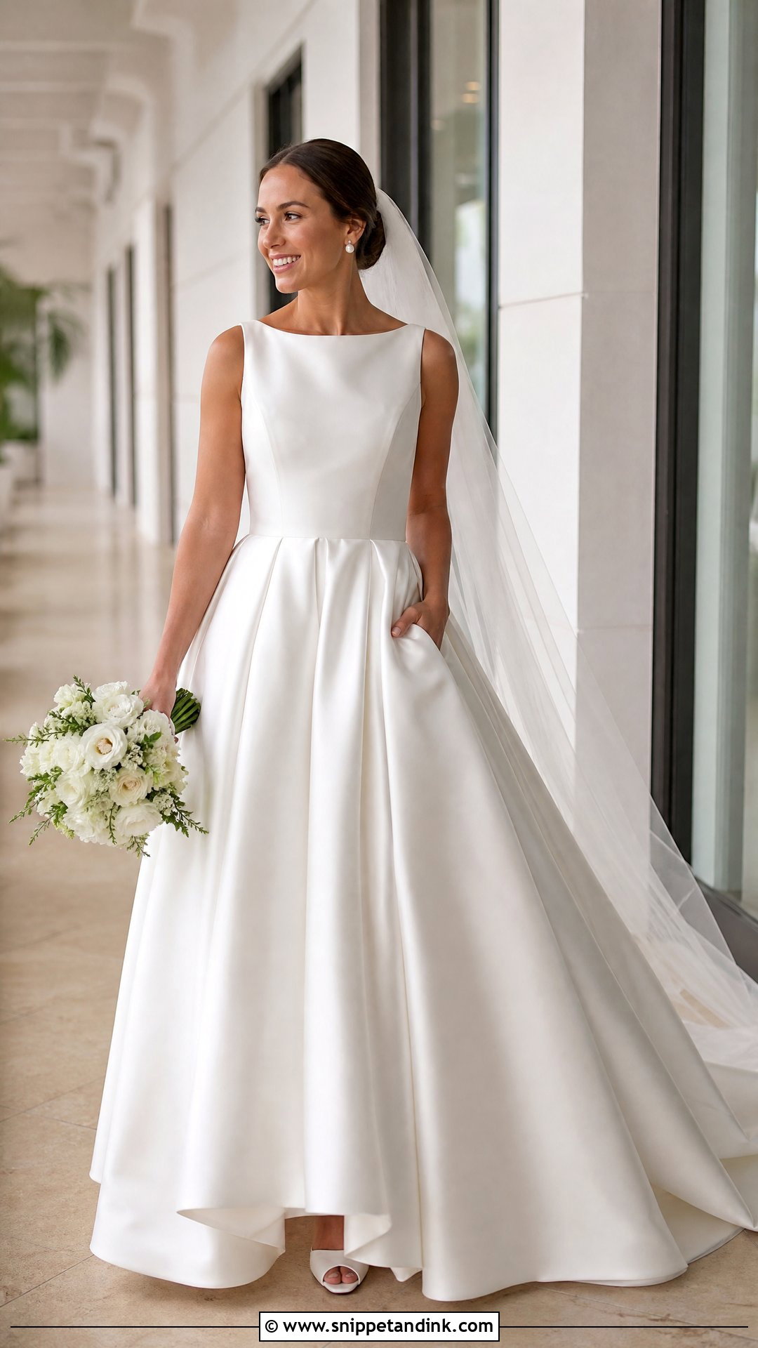 Satin Ball Gown Wedding Dress With Pockets - Snippet and Ink - 25 Satin Ball Gown Wedding Dress Ideas