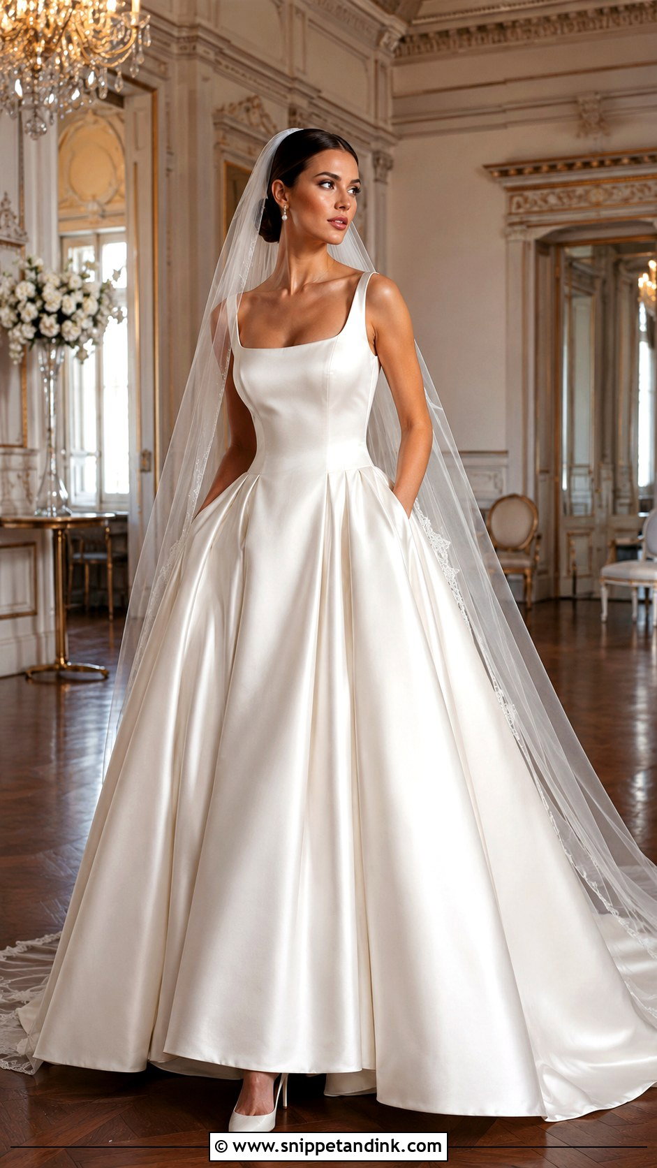 Satin Ball Gown Wedding Dress with Pockets - Snippet and Ink - 20 Wedding Dress with Pockets Ideas