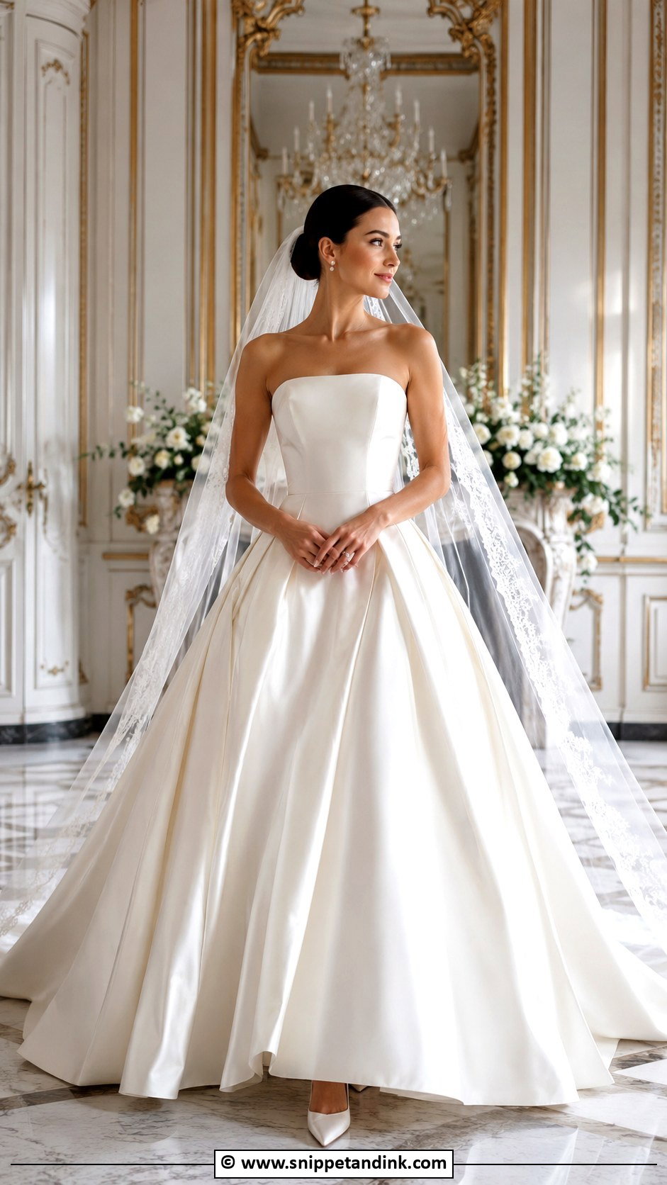 Satin Ball Gown Wedding Gown - Snippet and Ink - 35 Wedding Gown Ideas