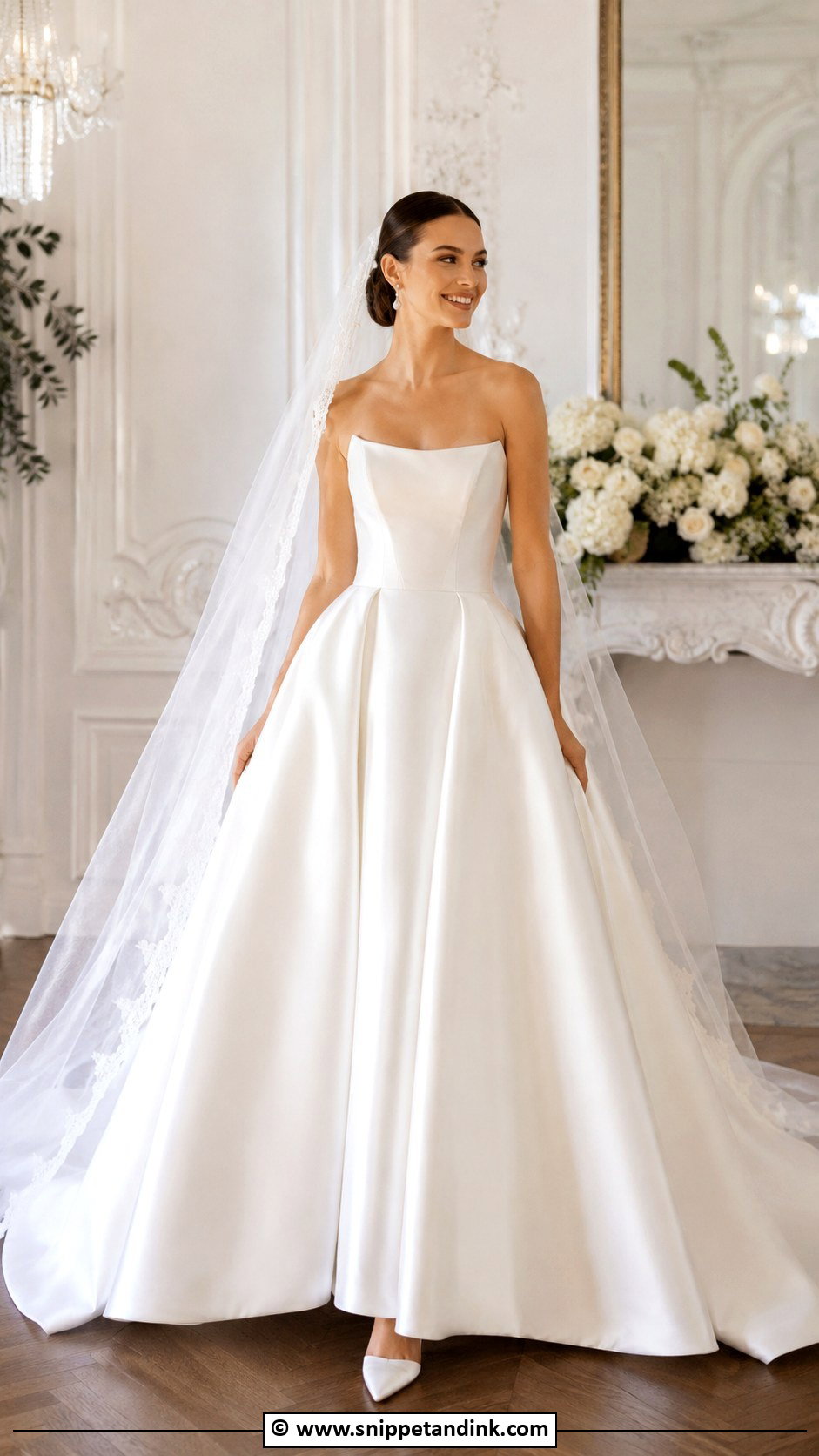 Satin Ball Gown Wedding Gown - Snippet and Ink - 30 Classy Wedding Gown Ideas