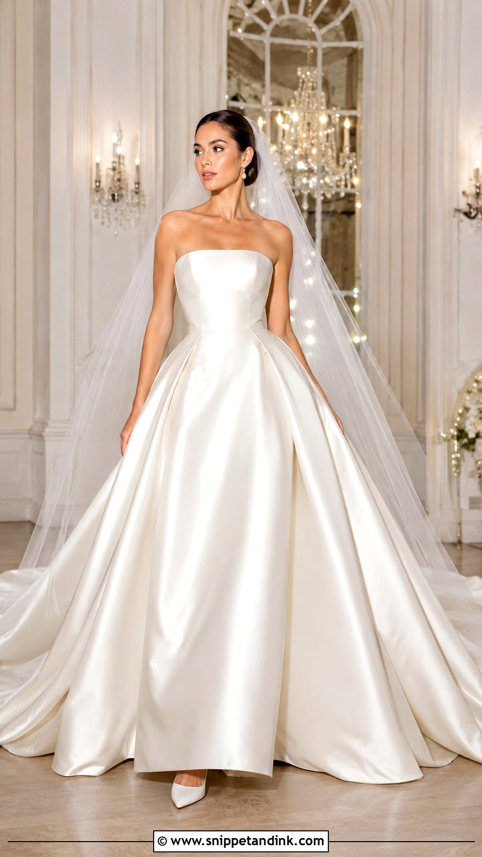 Satin Ballgown Wedding Dress - Snippet and Ink - 25 Elegant Wedding Dress Ballgown Fairytale Ideas