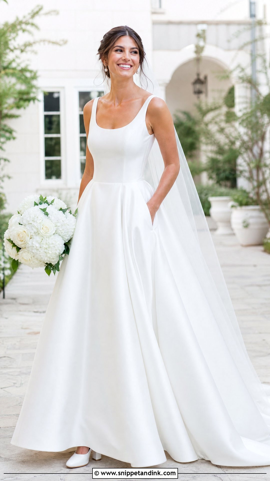 Satin Ballgown Wedding Dress With Pockets - Snippet and Ink - 25 Satin Ballgown Wedding Dress Ideas