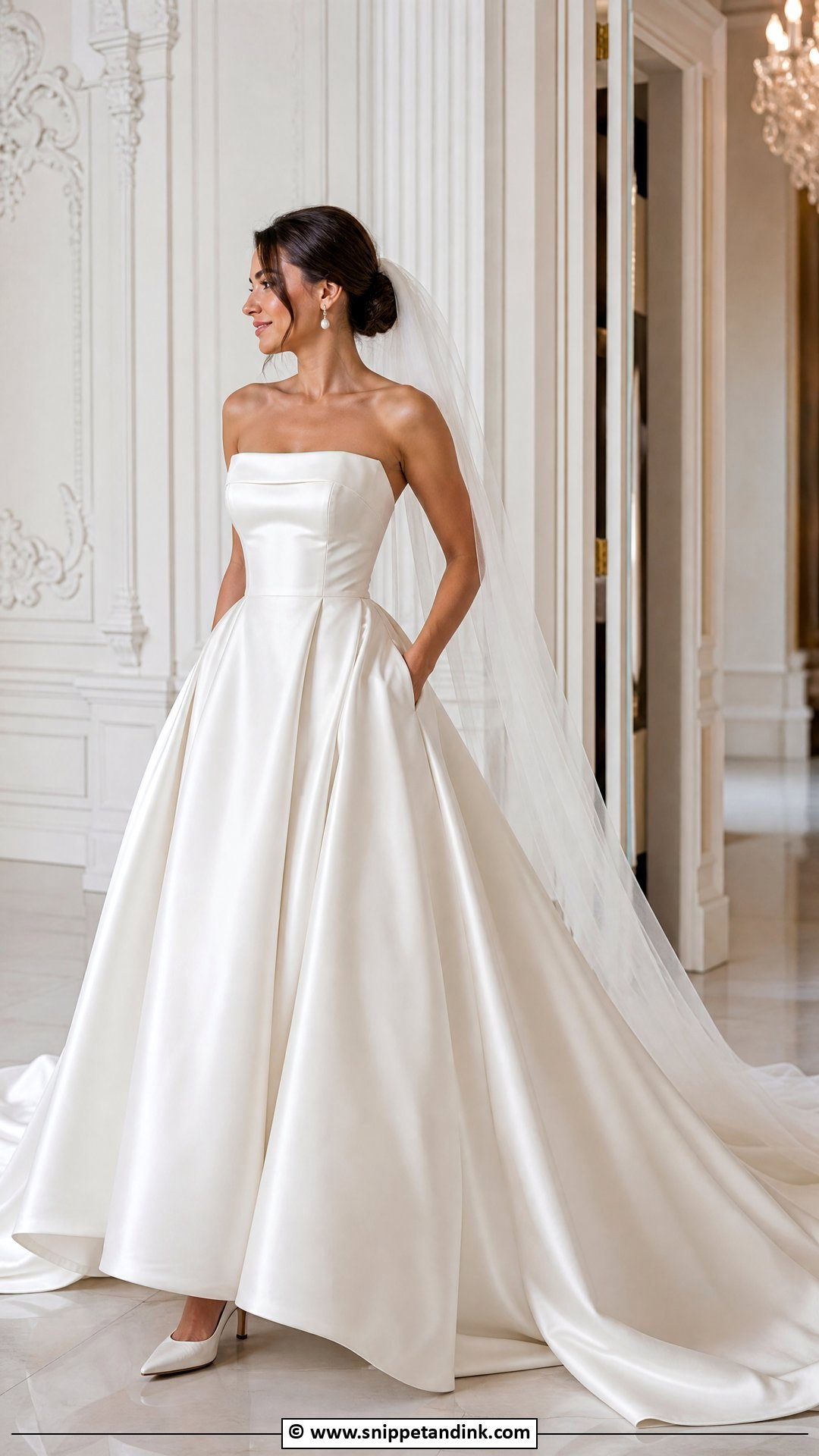 Satin Ballgown Wedding Dress - Snippet and Ink - 35 Ballgown Wedding Dress Ideas