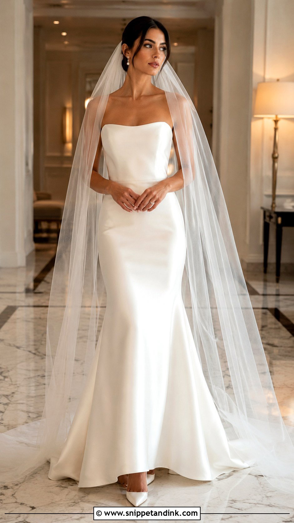 Satin Bandeau Wedding Dress - Snippet and Ink - 20 Bandeau Wedding Dress Ideas