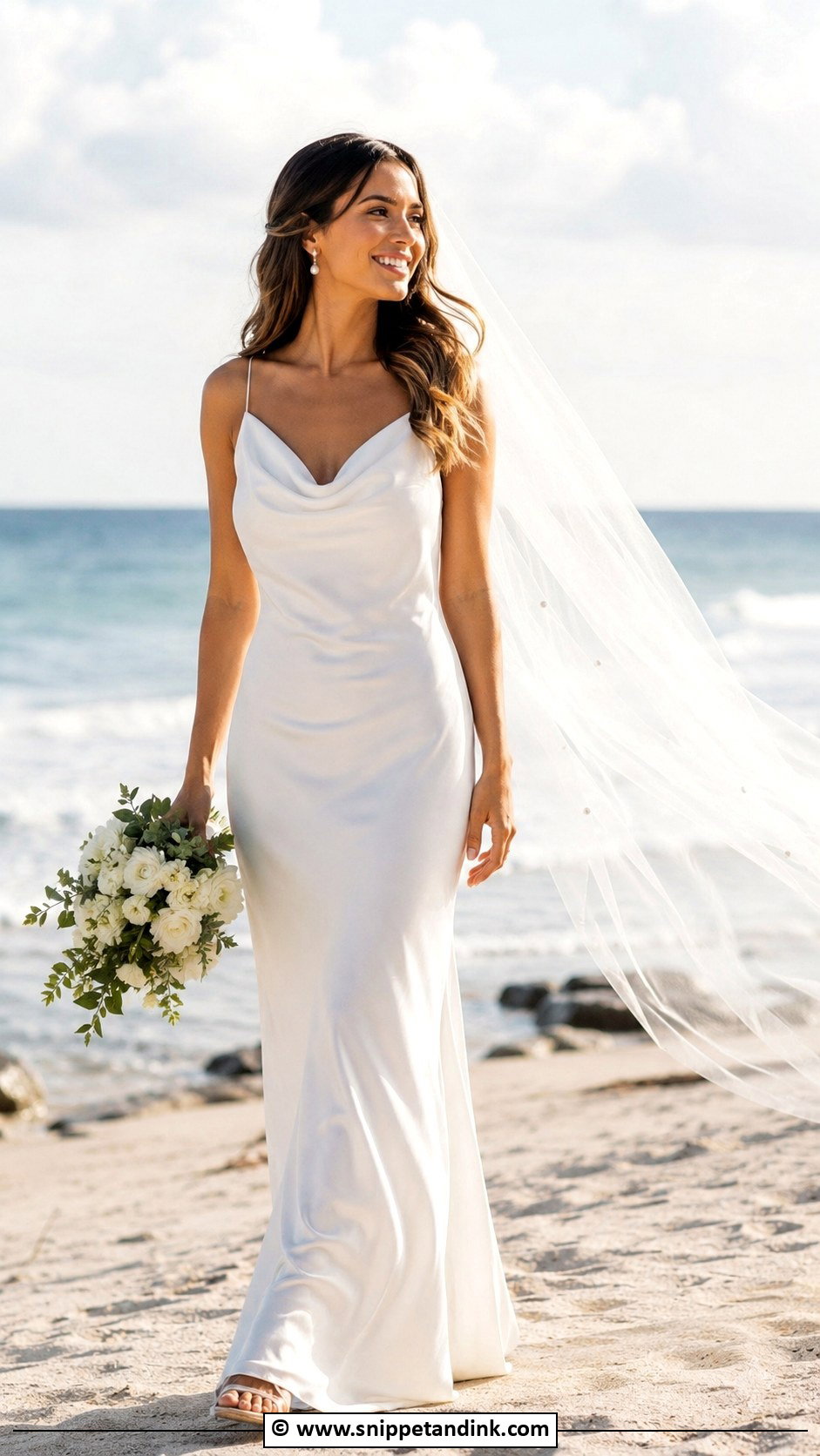Satin Beach Wedding Dress - Snippet and Ink - 35 Satin Wedding Dress Ideas