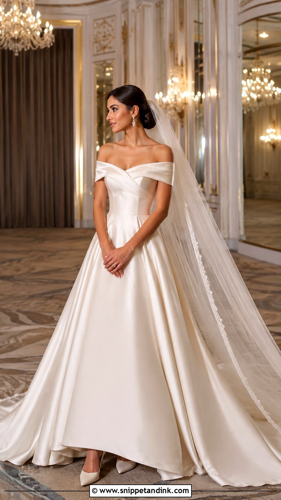 Satin Belle Wedding Dress - Snippet and Ink - 20 Beauty and the Beast Wedding Dress Ideas