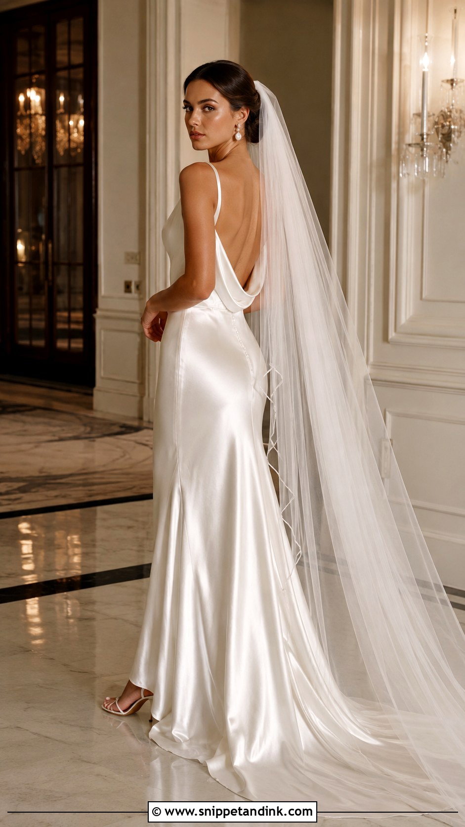 Satin Bias Cut Wedding Dress - Snippet and Ink - 30 Vintage Inspired Wedding Dresses