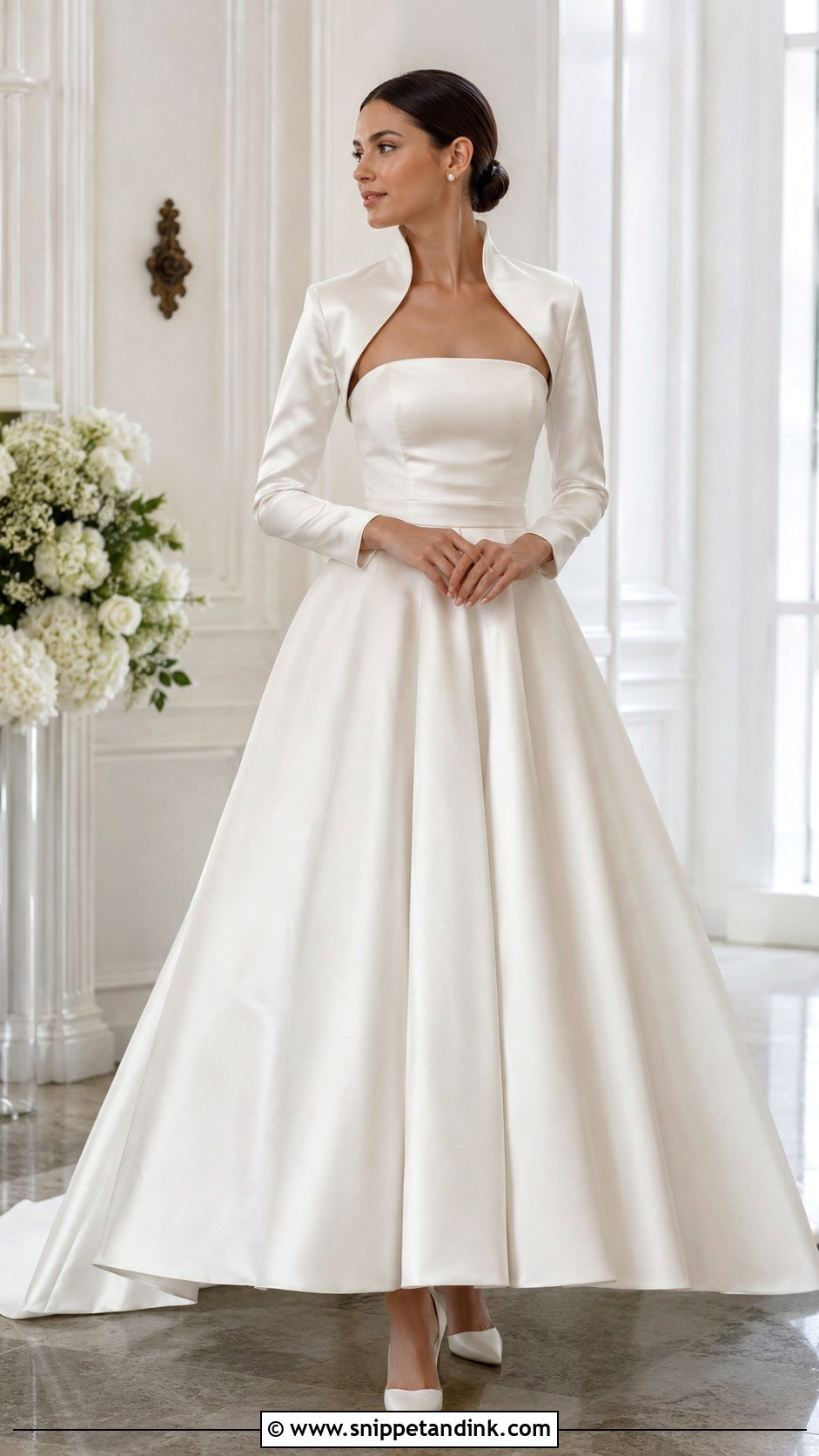 Satin Bolero Wedding Dress - Snippet and Ink - 25 Bolero Wedding Dress Ideas