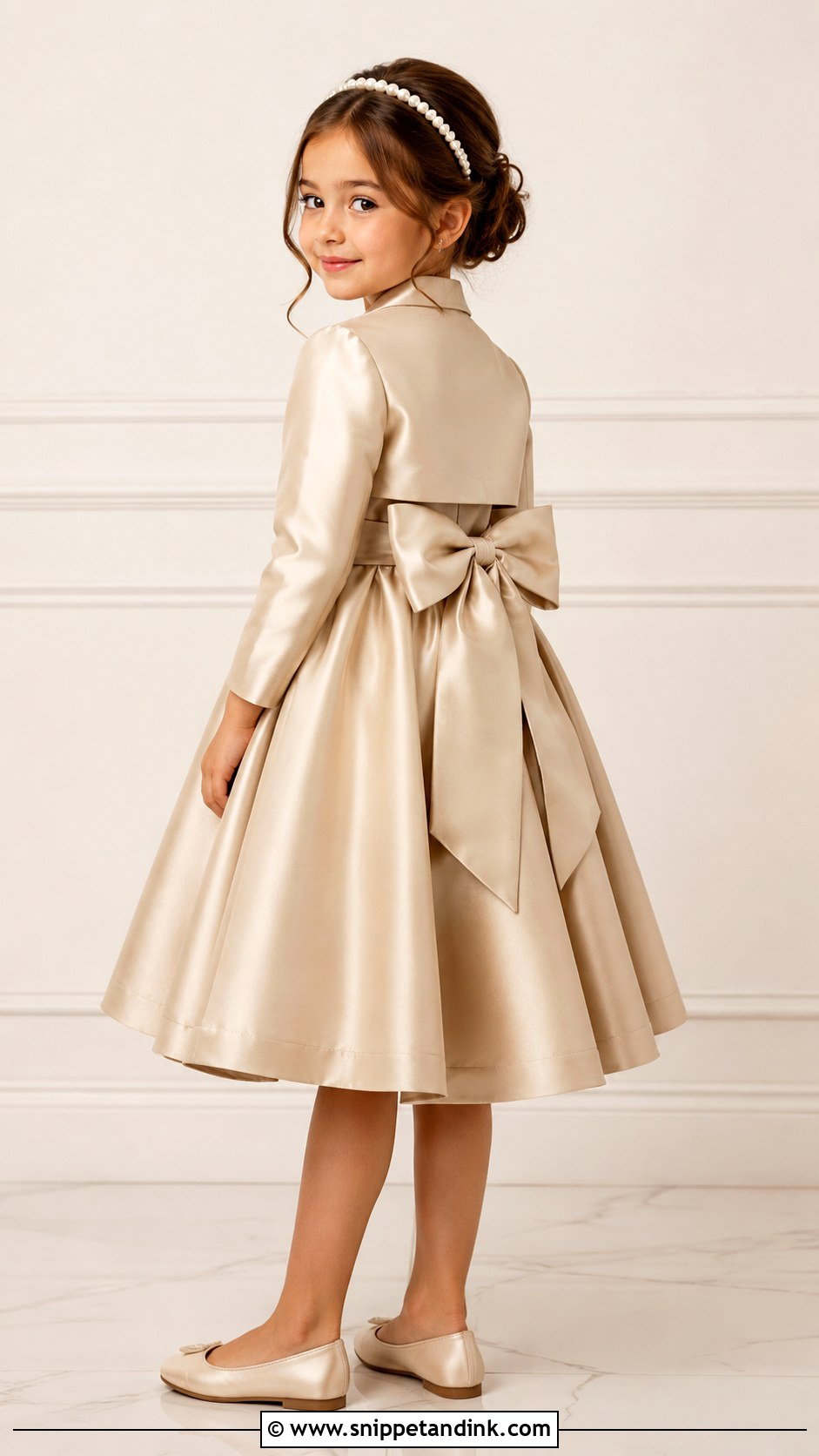 Satin Bow Kids Dress - Snippet and Ink - 25 Kids Dresses for Weddings